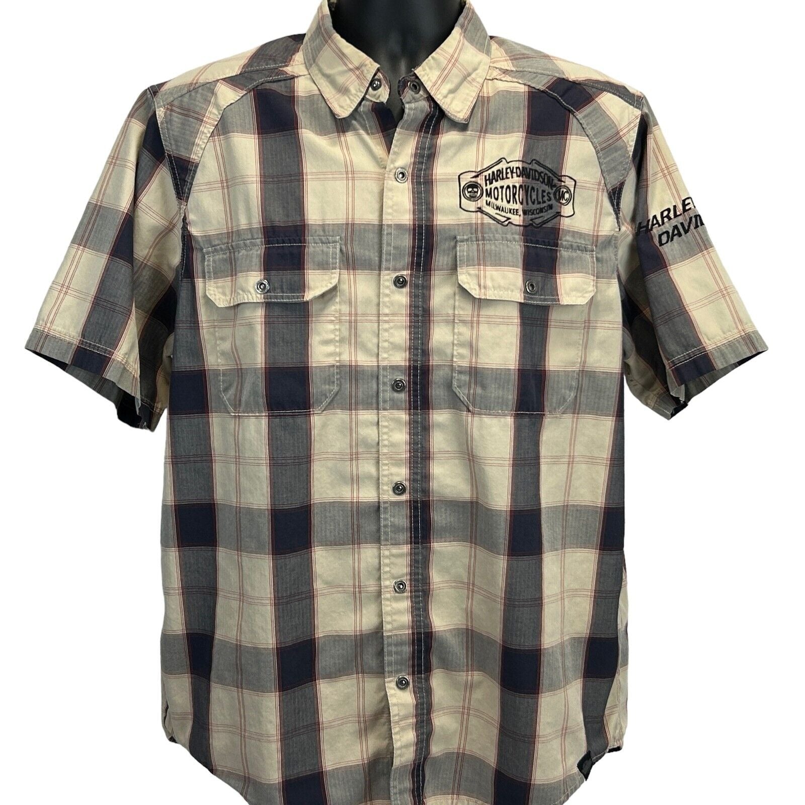 Harley Davidson Button Up Short Sleeve Large Dress shirt shops