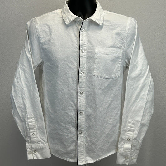 Nike SB Button Front Shirt Skateboarding Skater Skating White Mens XS X-Small