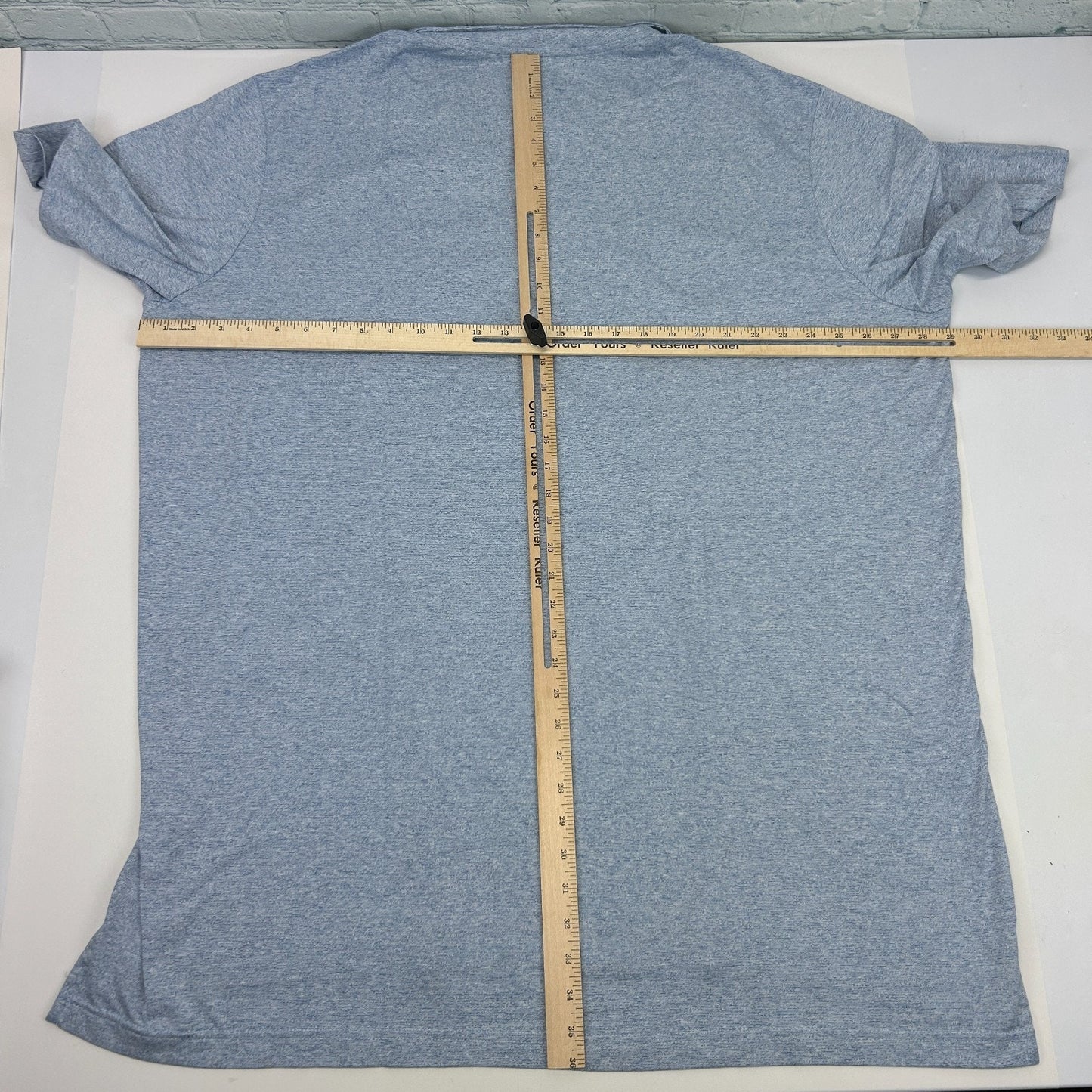 The Foundry Supply Co Polo Shirt Quick Dri Easy Care Heather Blue 3XLT XXXL Tall