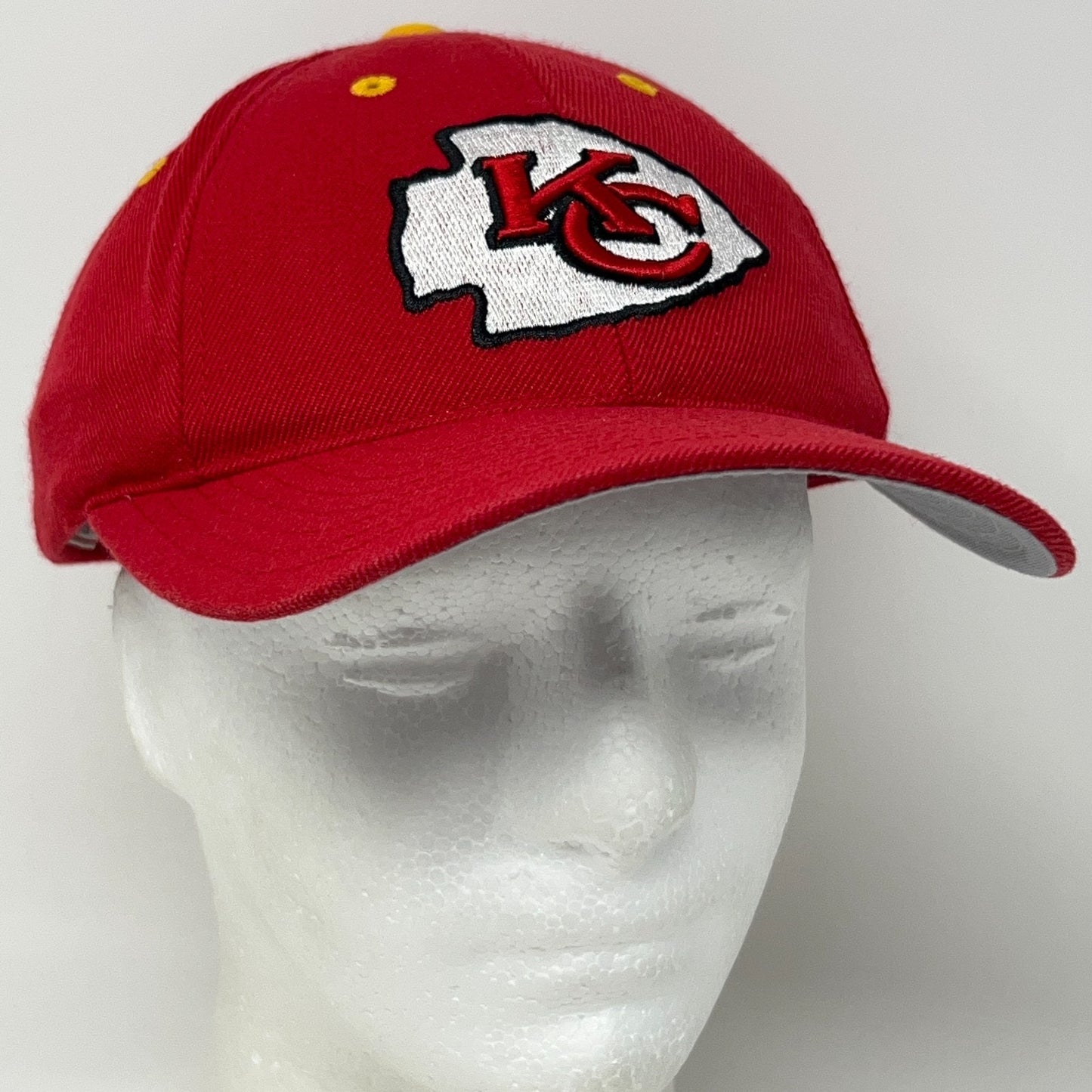Vintage 90s Kansas City Chiefs Hat Baseball Cap NFL Wool Blend Snapback Red