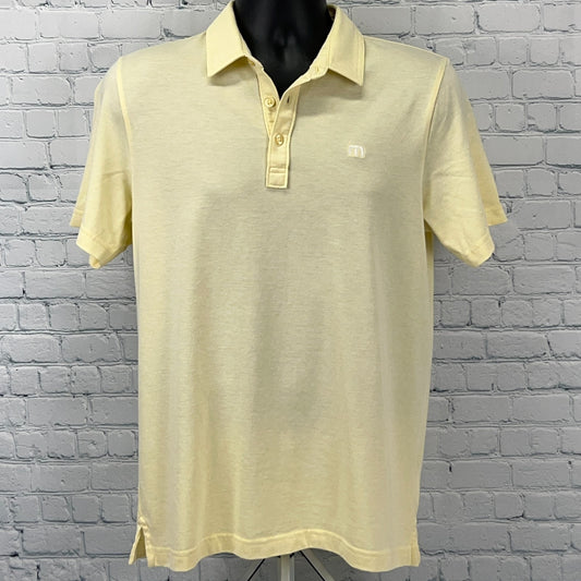 Travis Mathew The Zinna 2.0 Polo Shirt Yellow Golf Golfer Golfing Mens M Medium