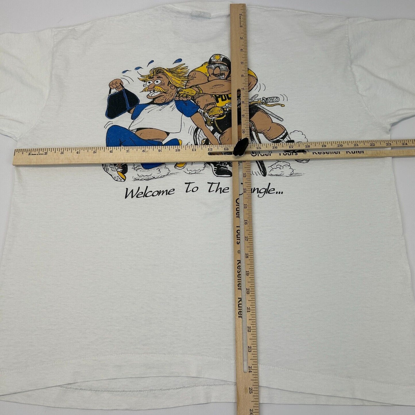 Vintage Bike Patrol T Shirt Mens X-Large Bicycle Police Cop Officer Cycler White