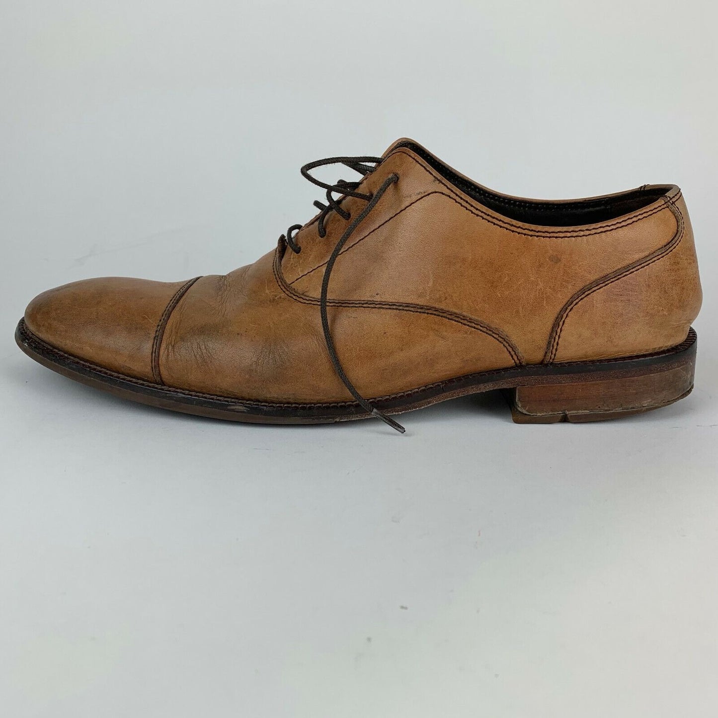 Cole Haan Williams Cap Toe Oxford Shoes British Tan Lace Up C12337 Mens Size 10