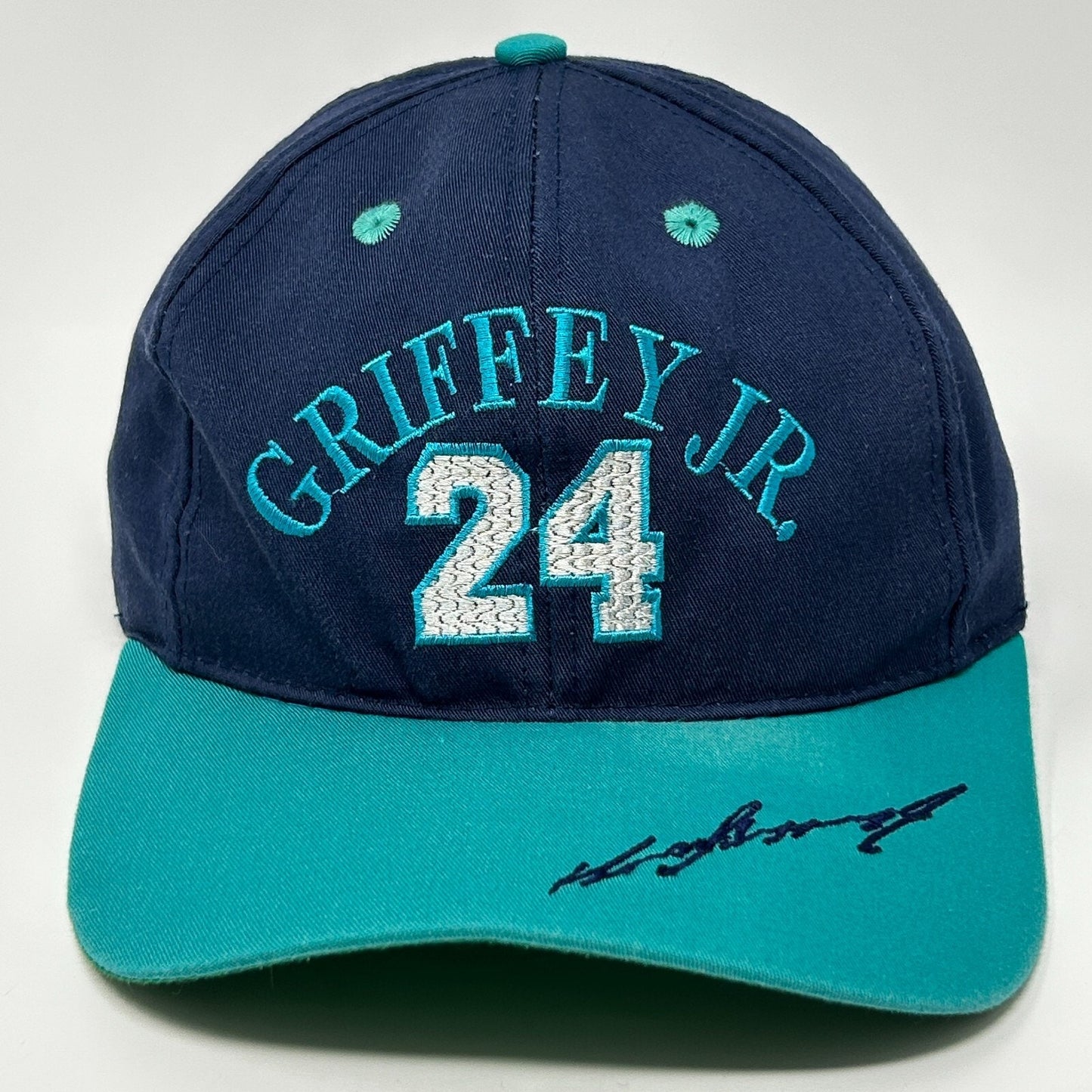 Vintage 90s Ken Griffey Jr Seattle Mariners Youth Hat Baseball Cap Snapback Blue