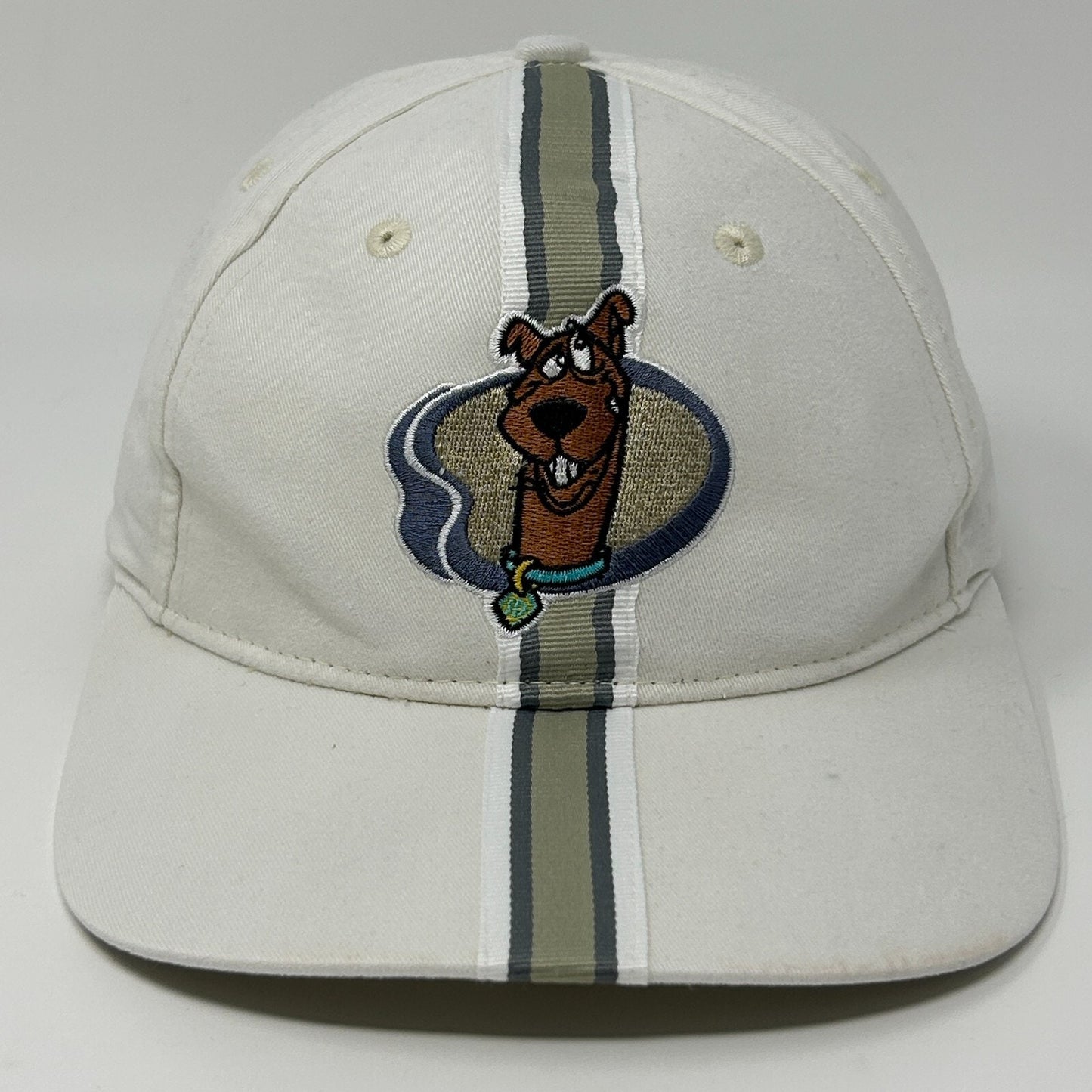 Vintage 90s Scooby Doo Hat Cap 1998 Cartoon Network 6 Panel Strapback White