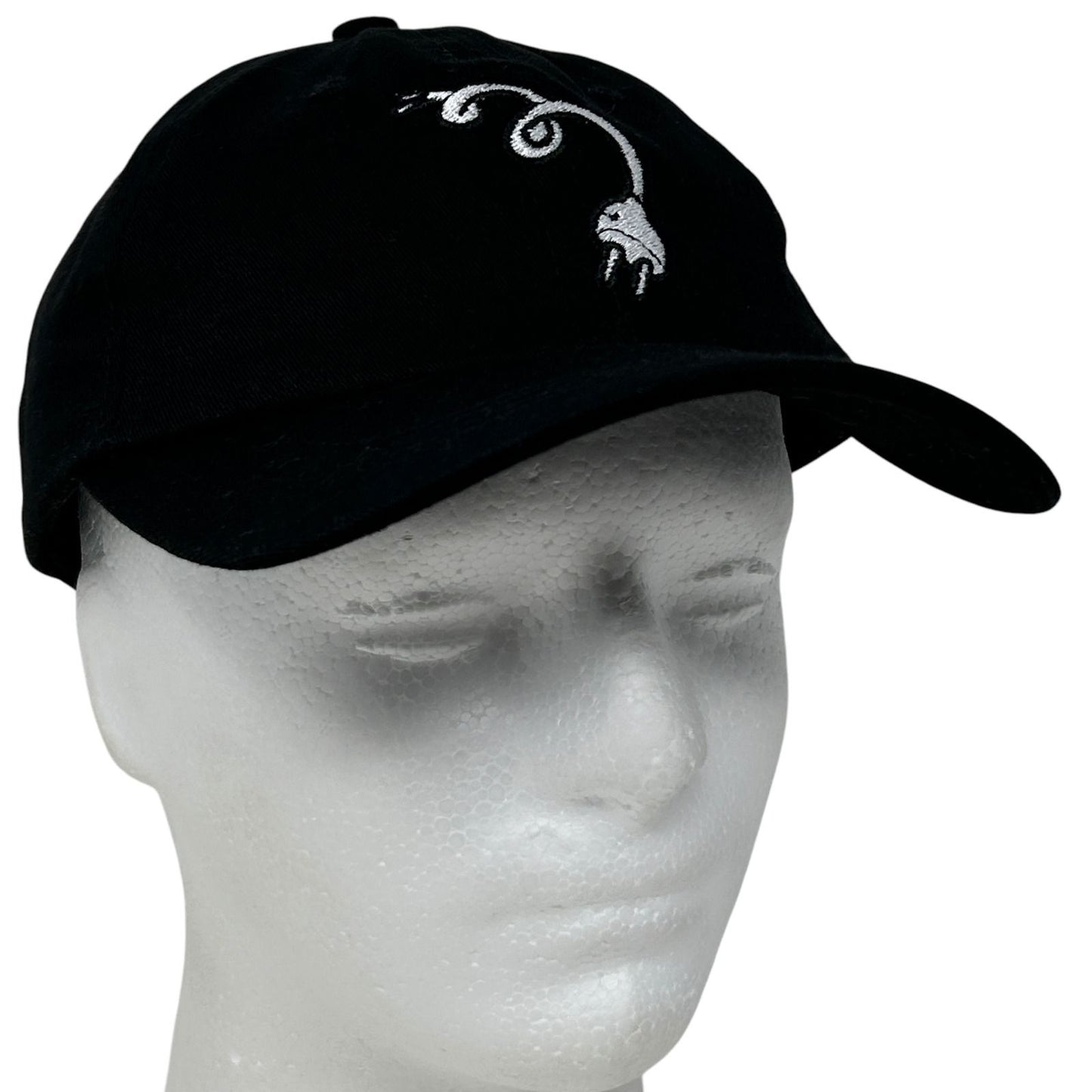 Black Carbon Elements Cap with Unique Silver Embroidery on Front, Adjustable Fit