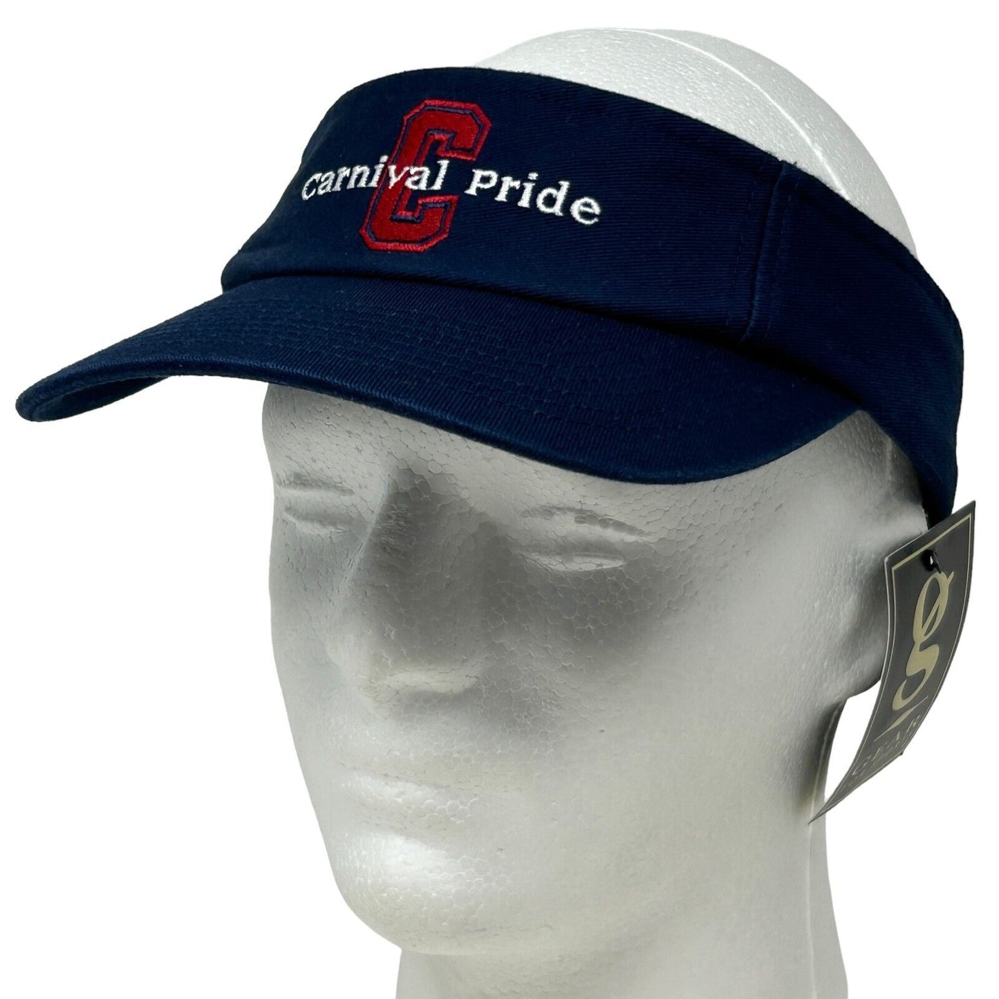 GEAR FOR SPORTS navy visor hat featuring Carnival Cruise Lines logo and red embroidered 'C' detail