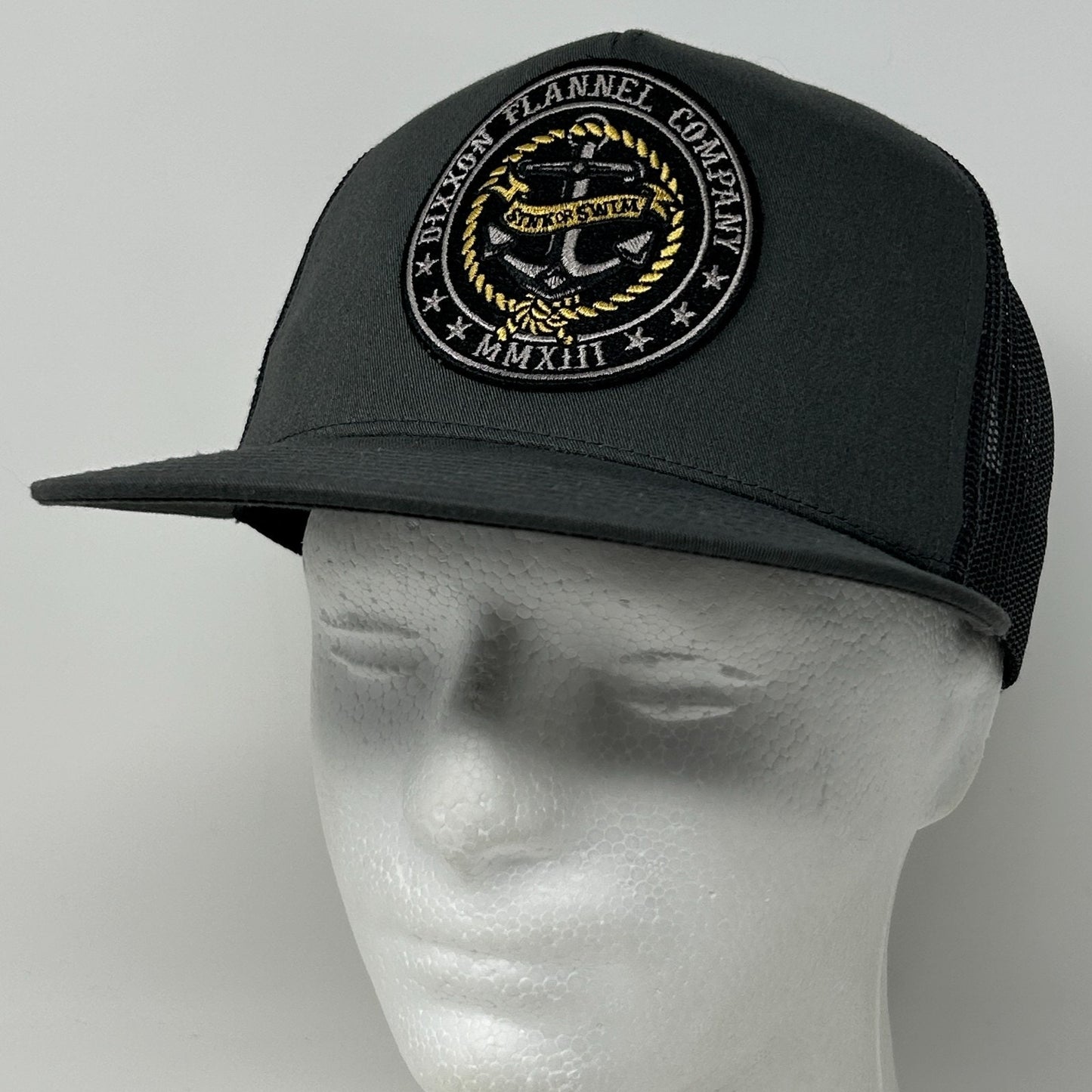 Dixxon Flannel Company Patch Trucker Hat Baseball Cap Sink or Swim Snapback Gray