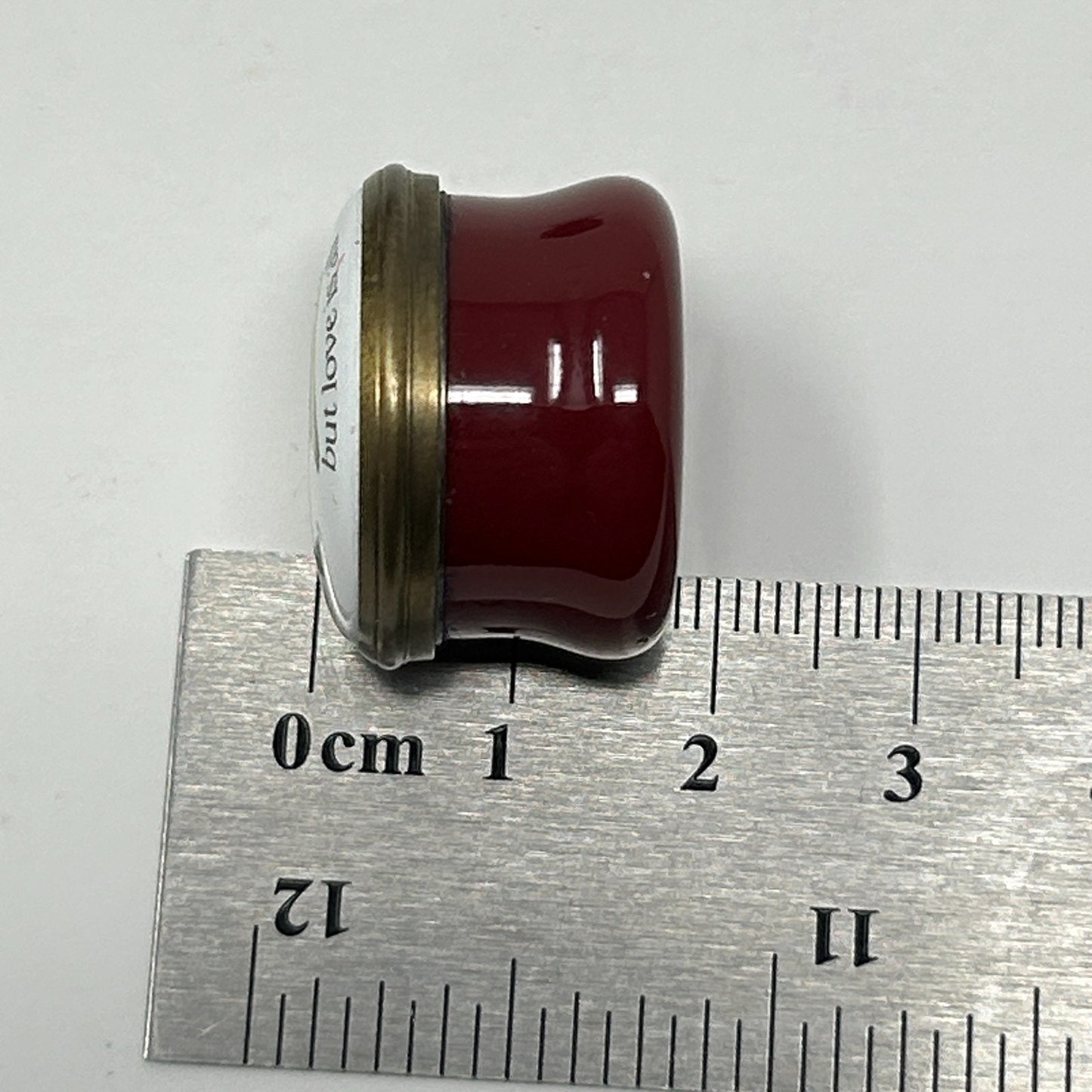 Vintage Halcyon Days Enamel Screw Top Jar "The Gift Is Small" Bilston England