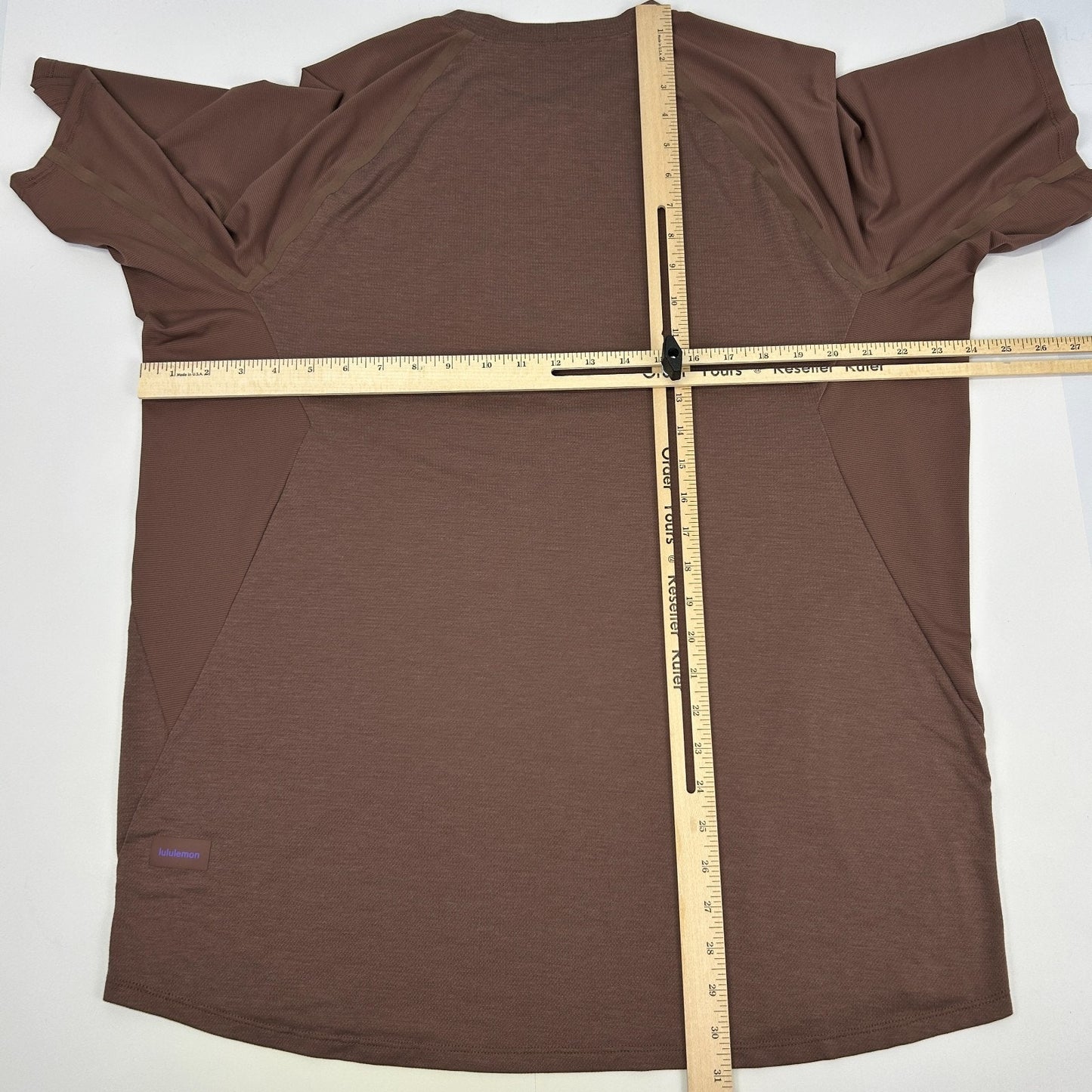 Lululemon Ventilated Hiking T Shirt Short Sleeve Pocket Brown Tee XL X-Large