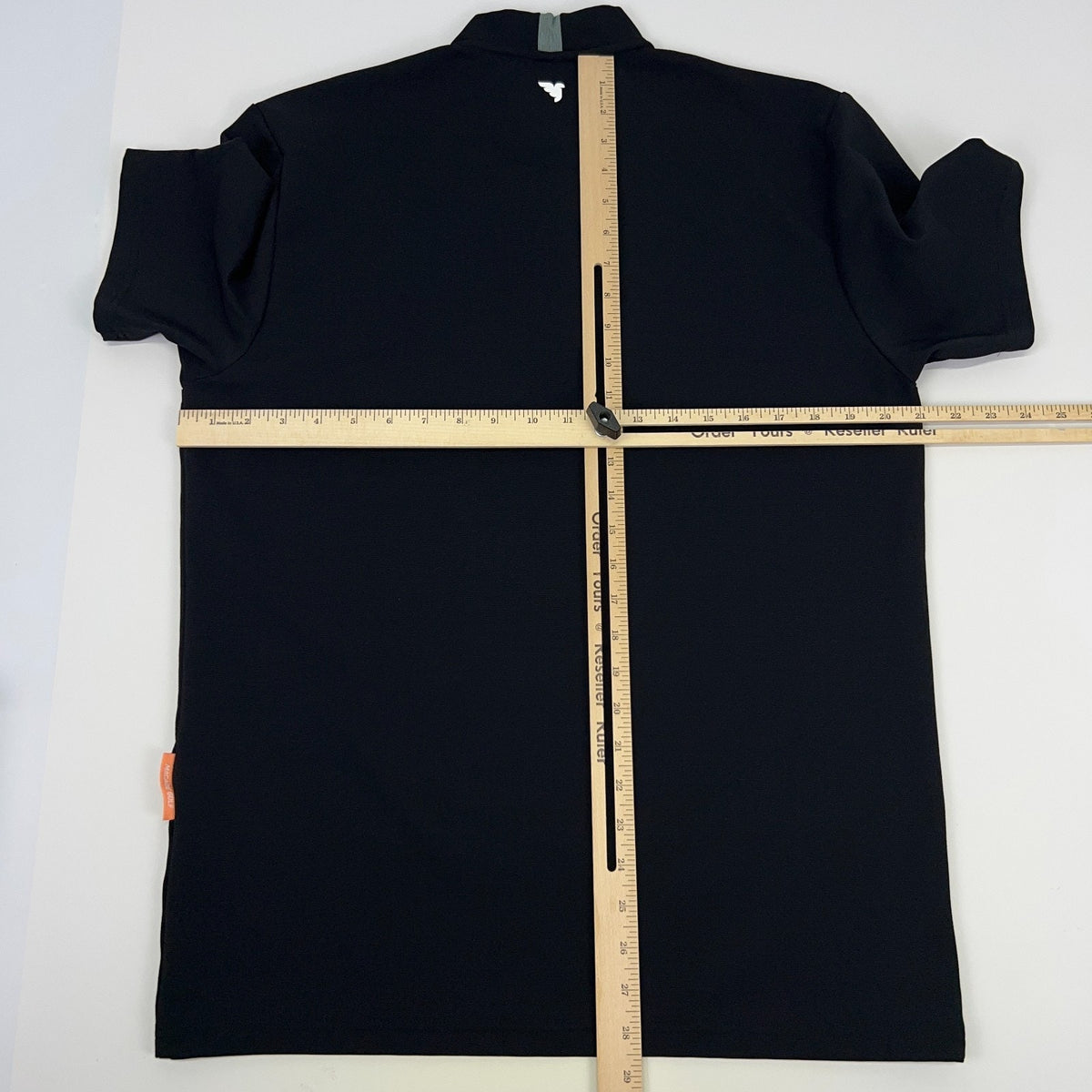 Macade Golf Heath Bomber Henley Shirt Mens M Medium Black Short Sleeve Stretch