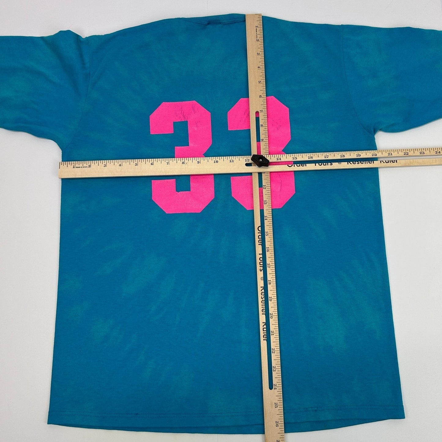 Vintage 90s Powell Girls Basketball T Shirt Blue Tie Dye USA Unisex M Medium