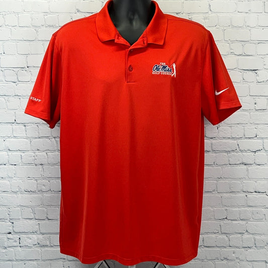 Ole Miss Golf Course Polo Shirt University of Mississippi Nike Red XL X-Large