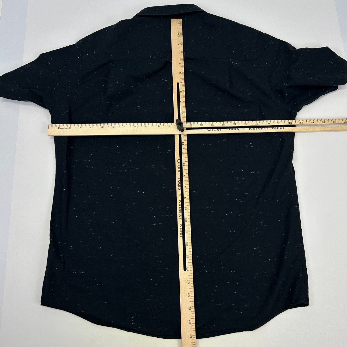 Travis Mathew Button Front Shirt Black Golf Golfer Golfing Short Sleeve L Large - Neon Vintage