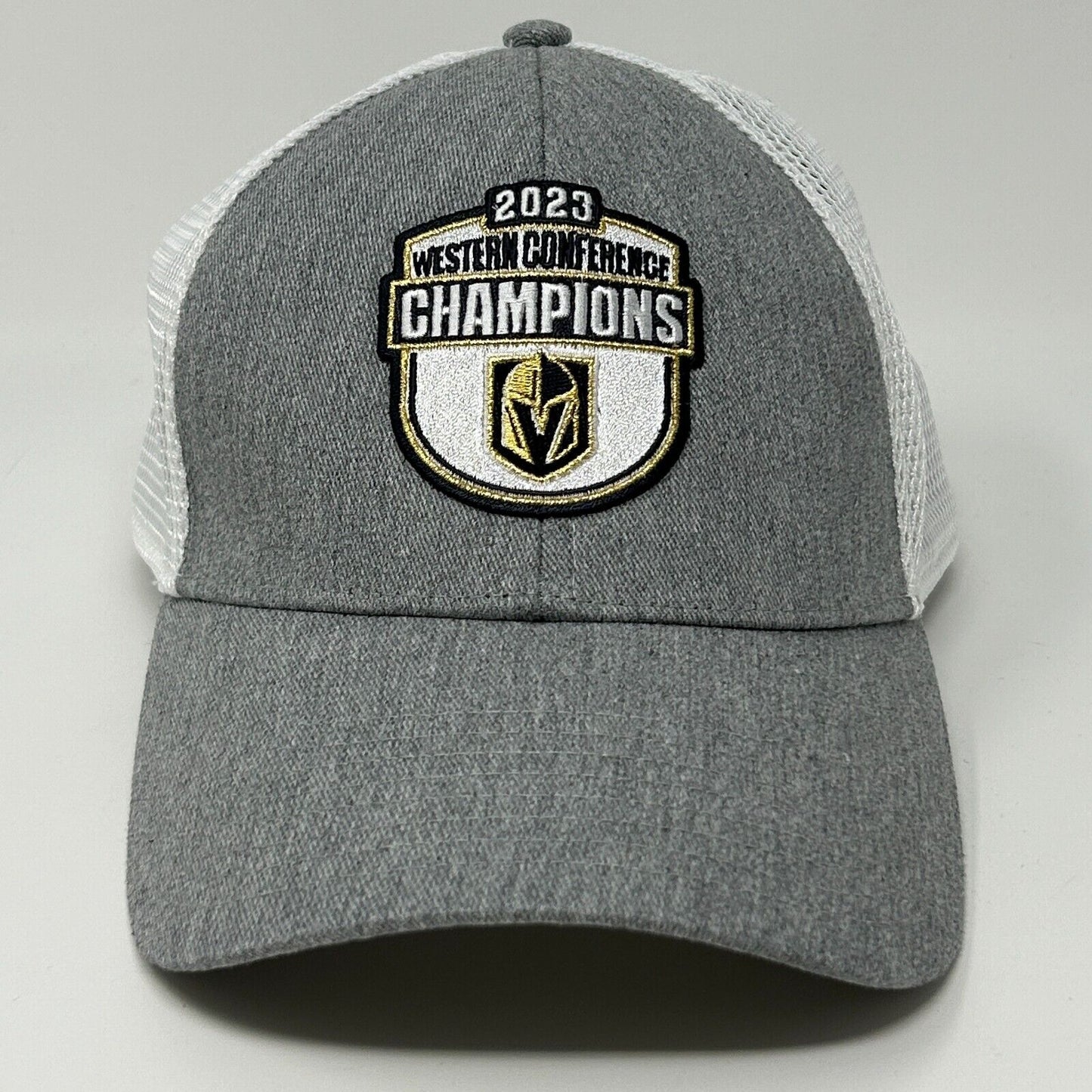 Las Vegas Golden Knights 2023 Champions Trucker Hat Cap Fanatics Snapback Gray