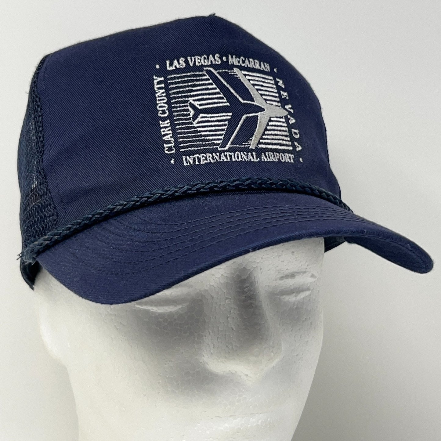 Vintage McCarran International Airport Hat Baseball Cap Las Vegas Snapback Blue