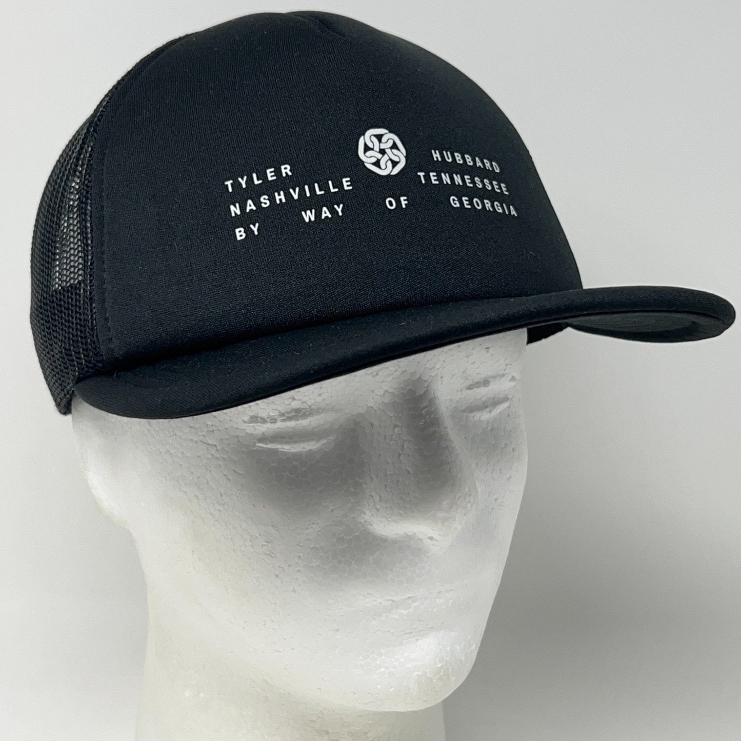 Tyler Hubbard Nashville Via Georgia Trucker Hat Baseball Cap Mesh Snapback Black