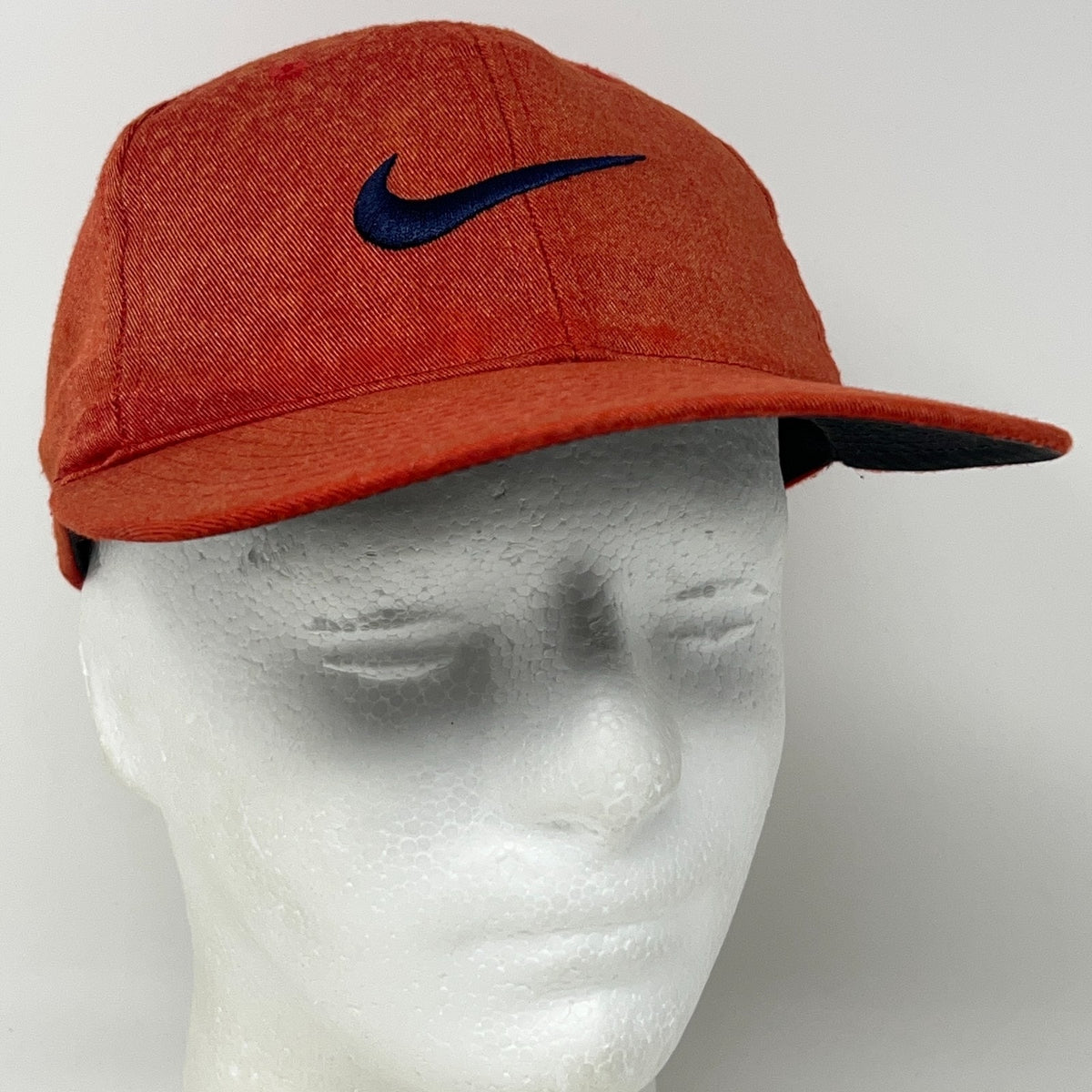 Nike 2009 Orange Baseball Cap Hat Snapback Swoosh One Size Bleach Dye Custom