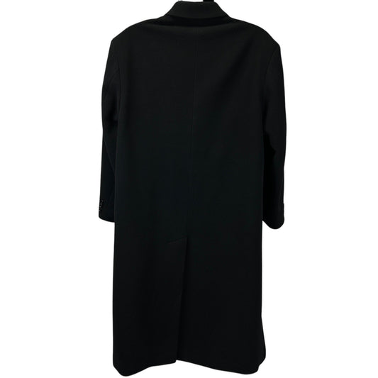 Vintage 90s Kasper Cashmere Blend Double Breasted Overcoat Black 42S 42 Short