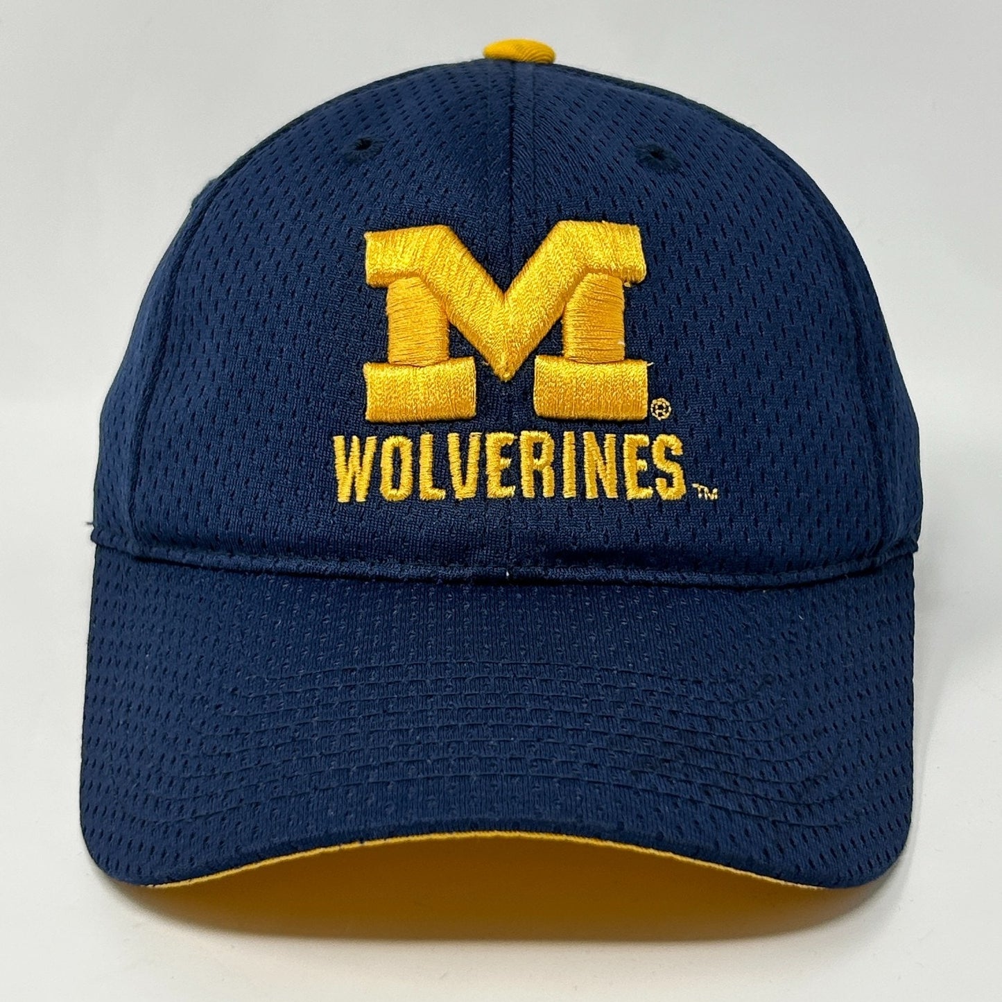 Michigan Wolverines Hat Cap University Starter Strapback Blue Jersey Mesh NCAA