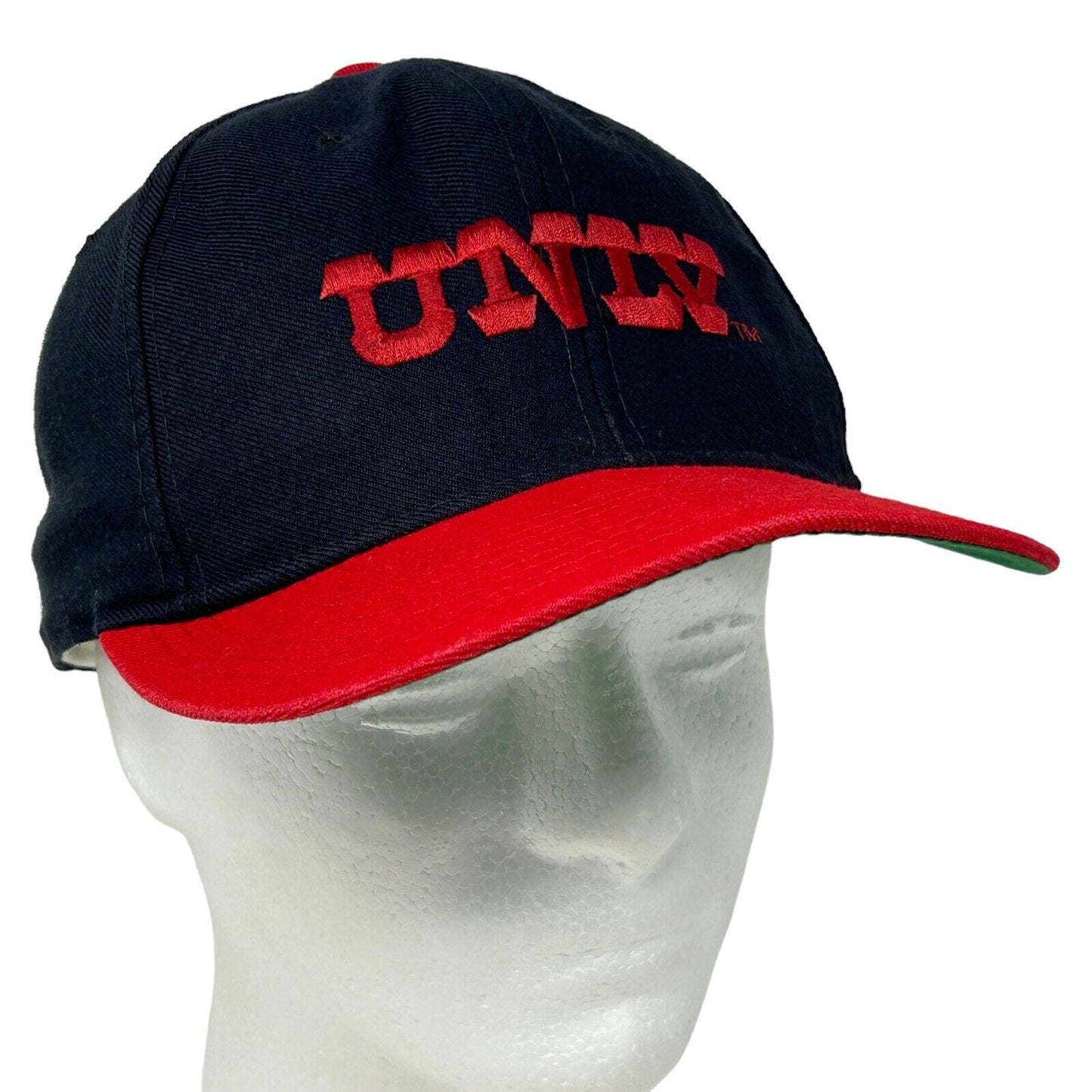 Vintage 80s UNLV Rebels Hat Cap Fitted 7 3/8 University Las Vegas New Era Black - Neon Vintage