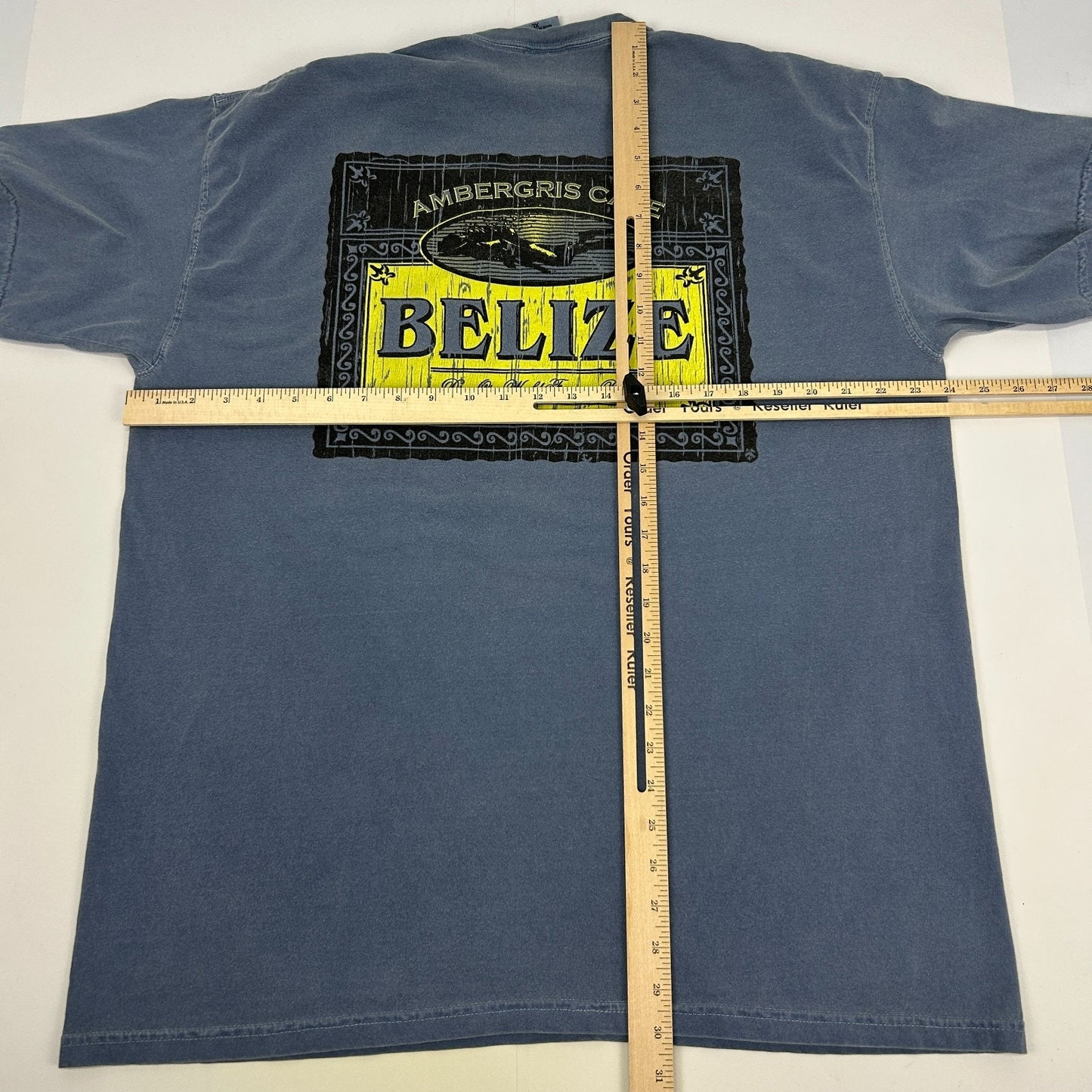 Ambergris Caye Belize T Shirt SCUBA Diving Diver Blue Tee Mens XL X-Large