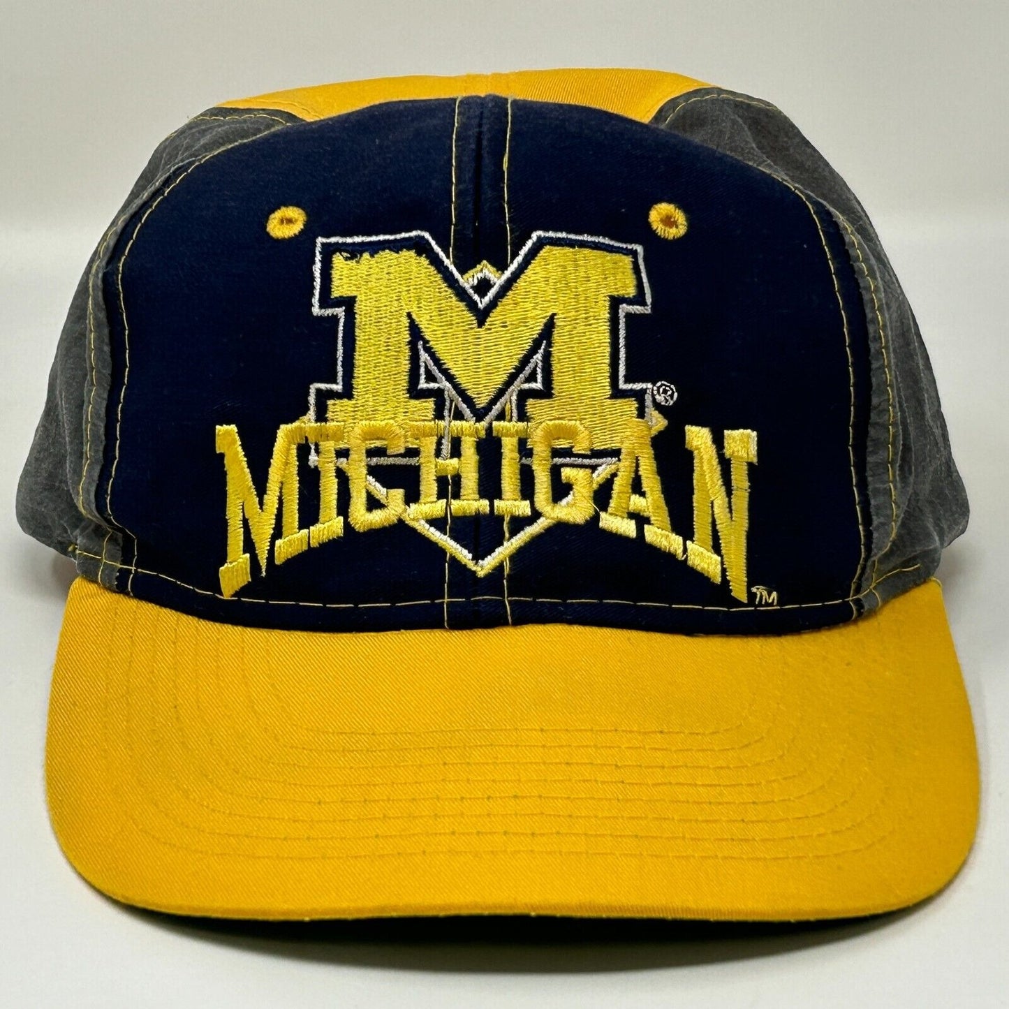 Vintage Michigan Wolverines Hat Baseball Cap 90s The Game University NCAA Blue