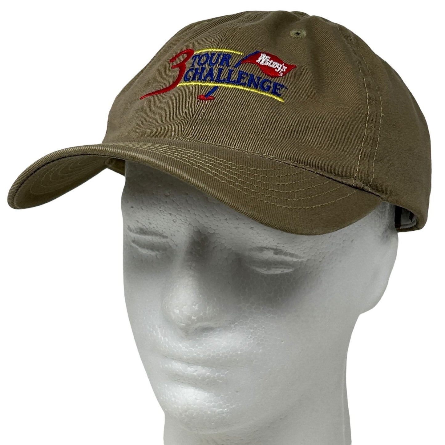 Khaki Legendary Headwear Golf Hat with 'Your Challenge' Embroidery and Adjustable Strap