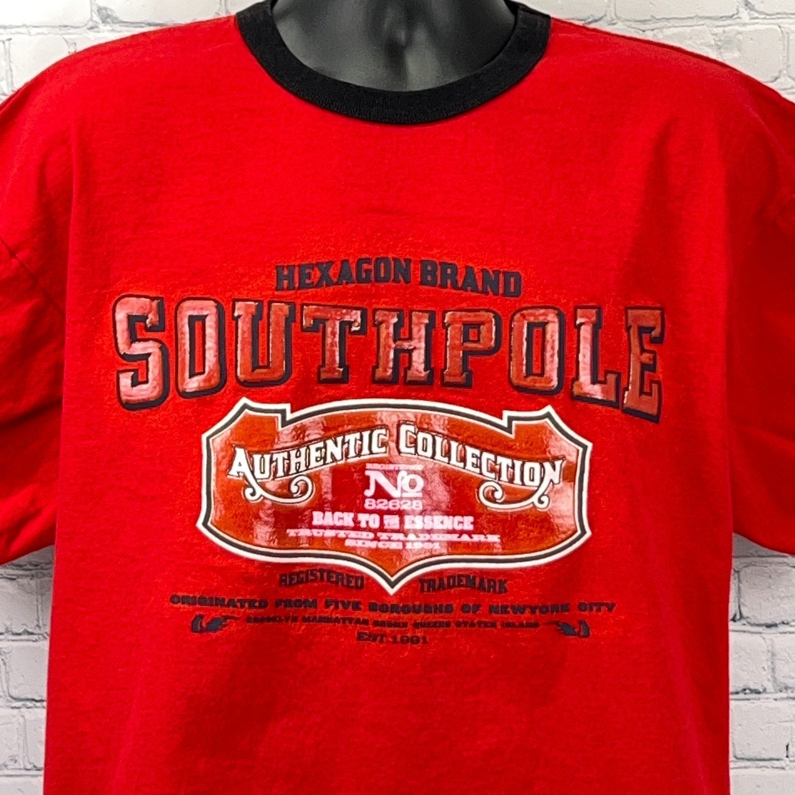 Southpole T Shirt Vintage 90s Red Ringer | Neon Vintage – neonvtg