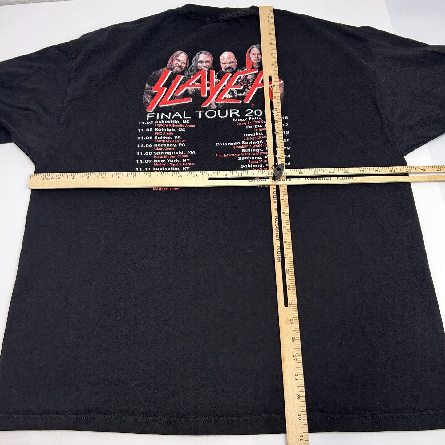 Slayer 2019 Final Tour T Shirt Black Concert Wehrmacht Demon Skull Mens 2XL XXL