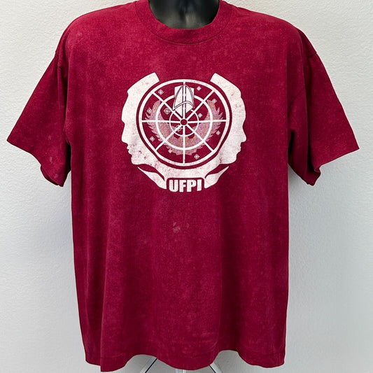 Vintage 90s Star Trek United Federation of Planets T Shirt UFPI Red XL X-Large - Neon Vintage