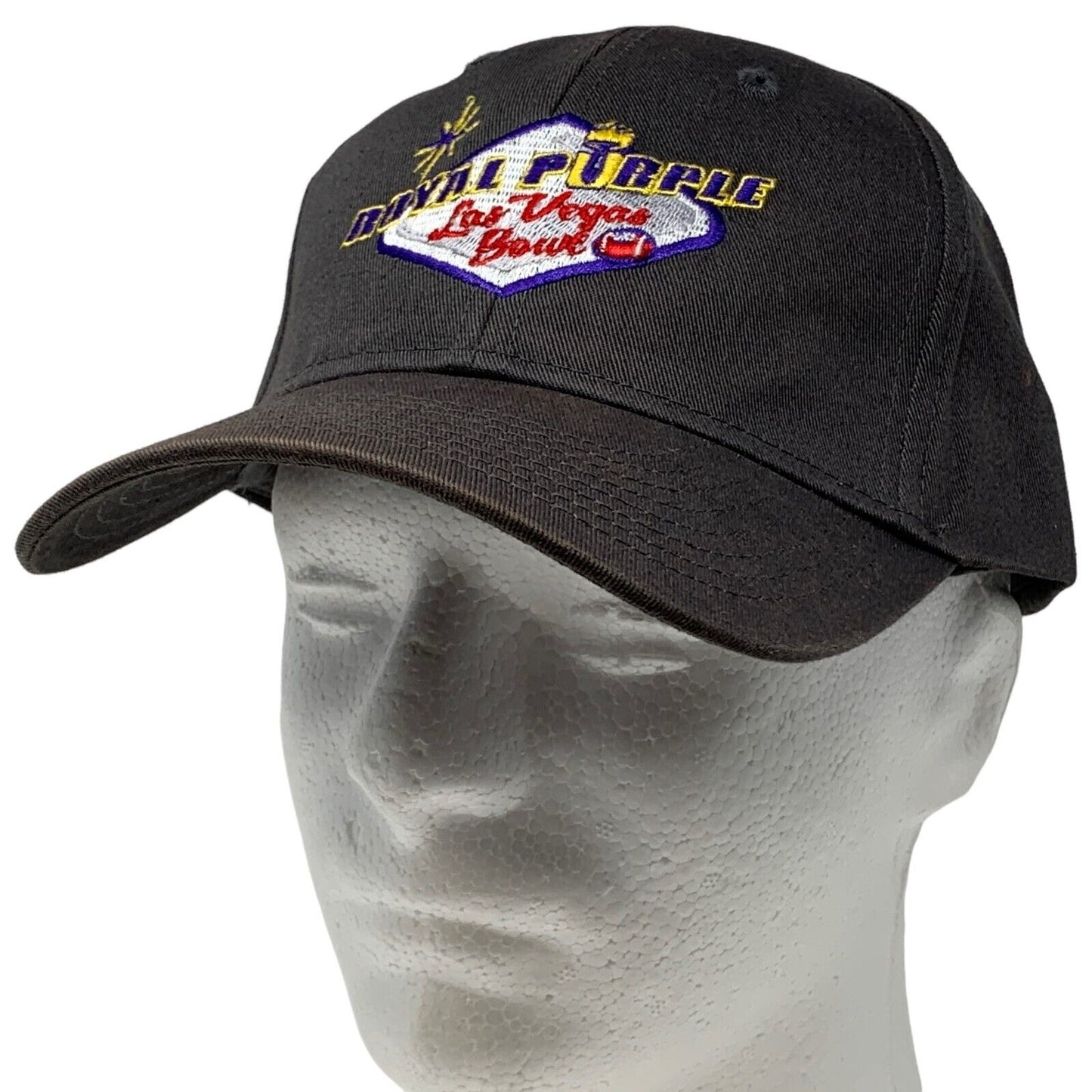 Black Otto cap with Las Vegas Bowl logo, featuring front view and adjustable strap for size versatility