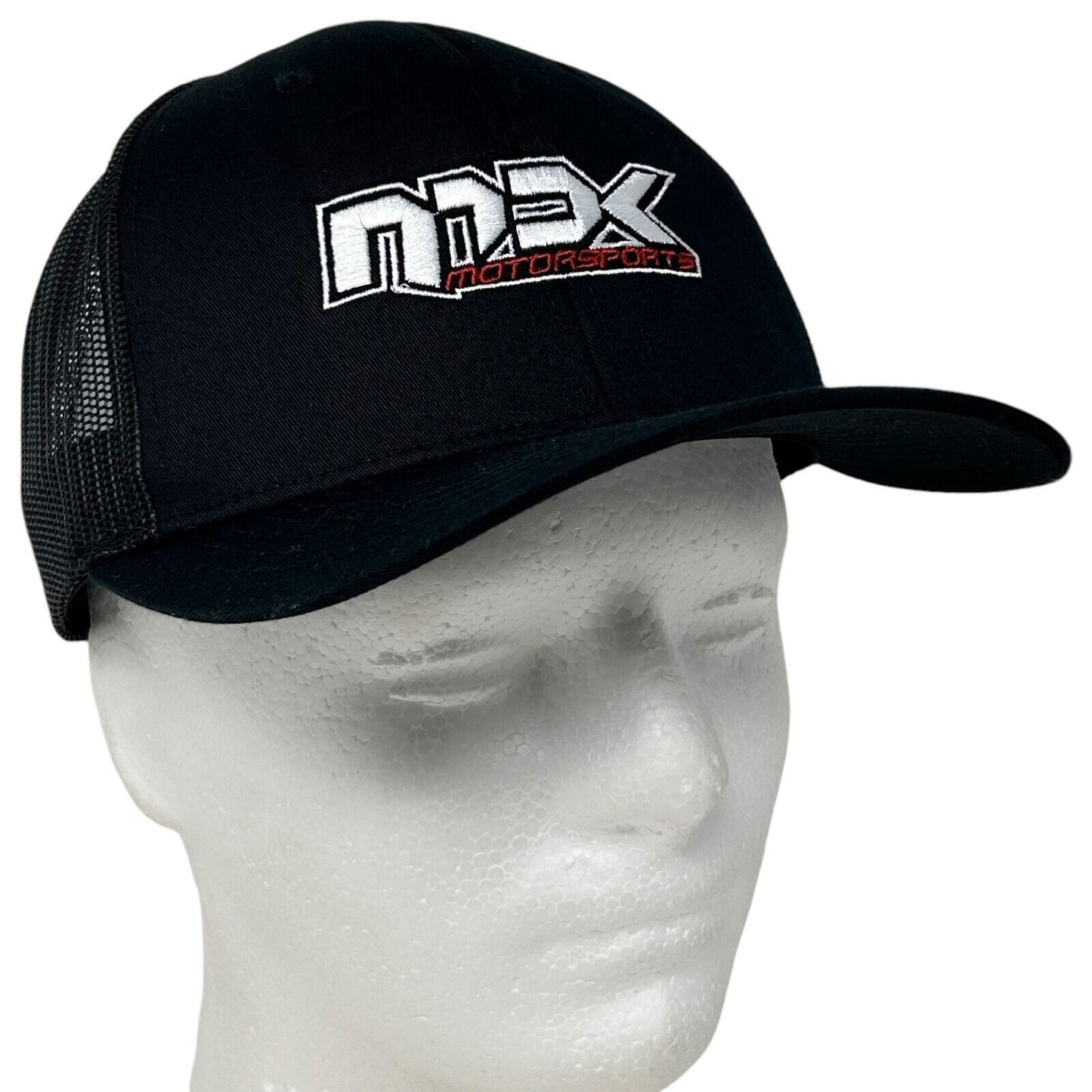 MDK Motorsports Black Trucker Hat with Front Embroidery and Mesh Back for a Comfortable Fit