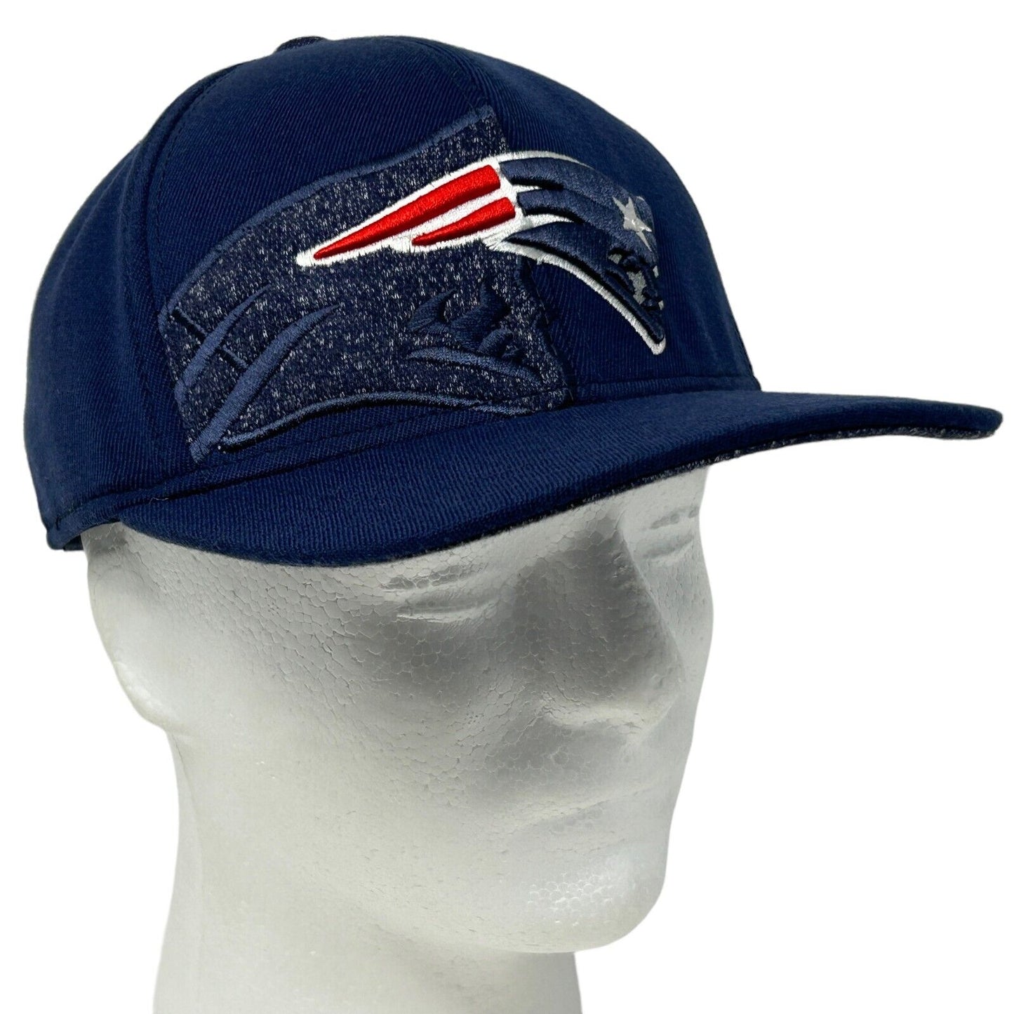 Reebok New England Patriots navy hat with embroidered logo on the front and curved brim design