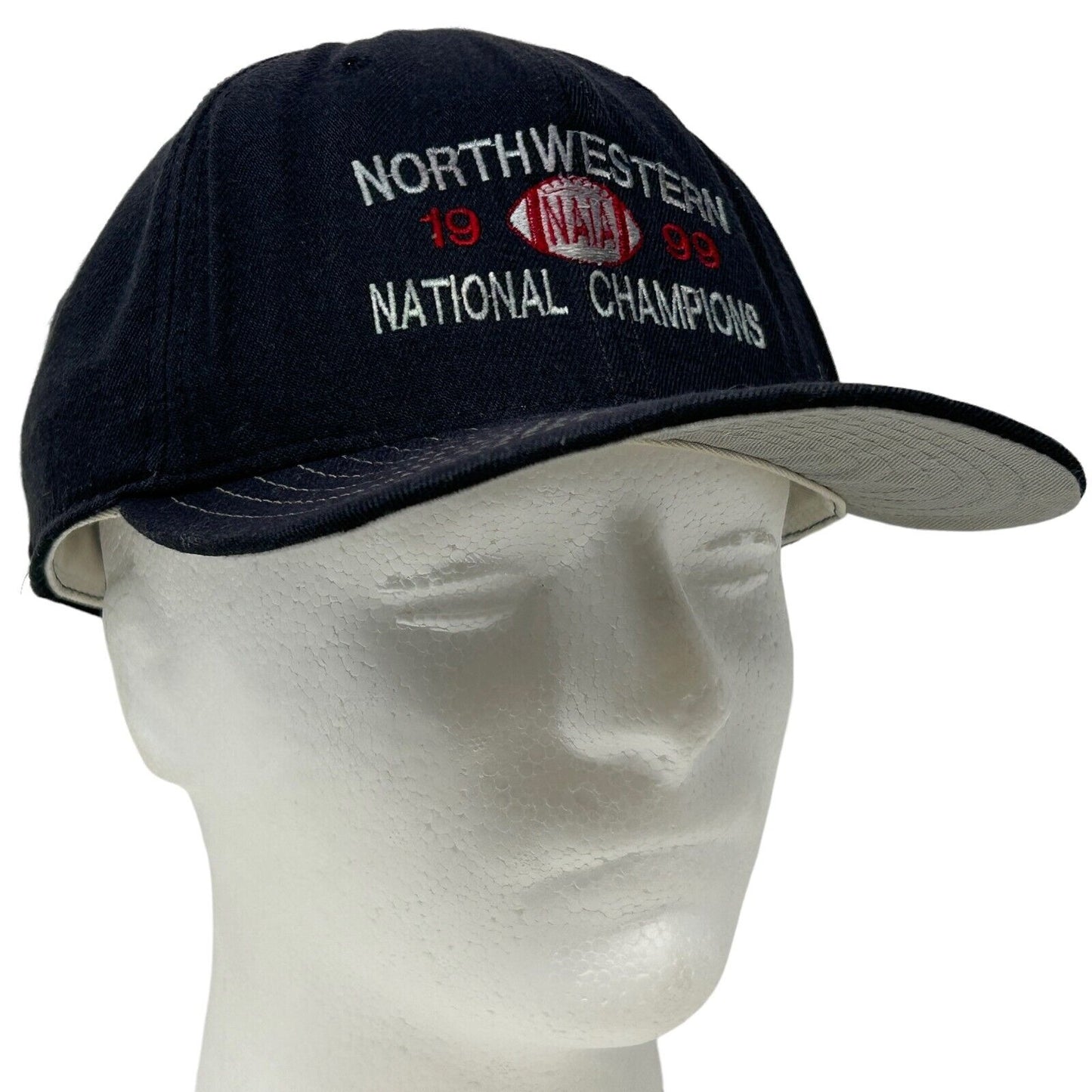 Navy blue New Era hat featuring NWOSU Rangers logo and 1999 NAIA National Champions embroidery on front