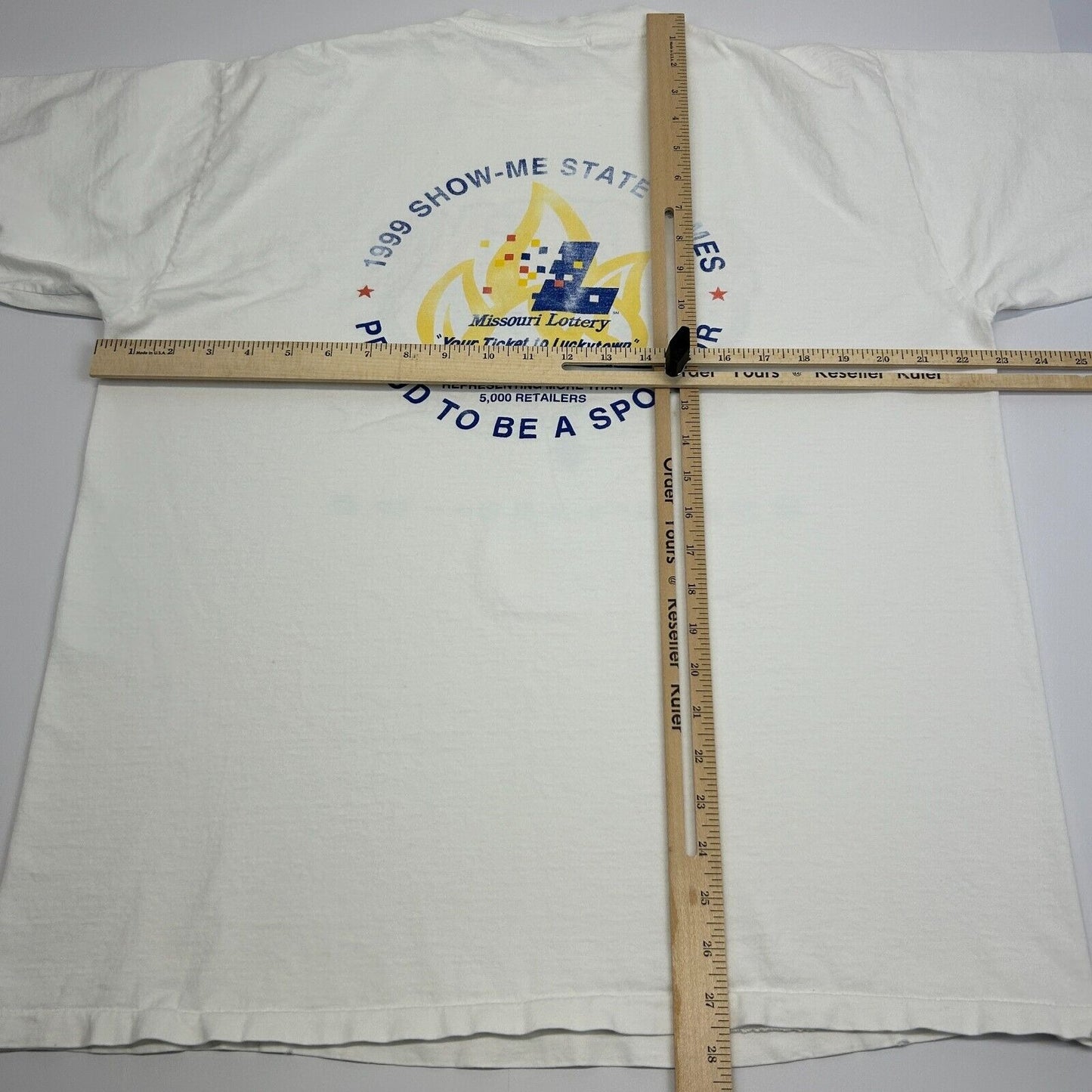 Vintage 90s Missouri Show Me State Games XV T Shirt Sports White Mens XL X-Large - Neon Vintage