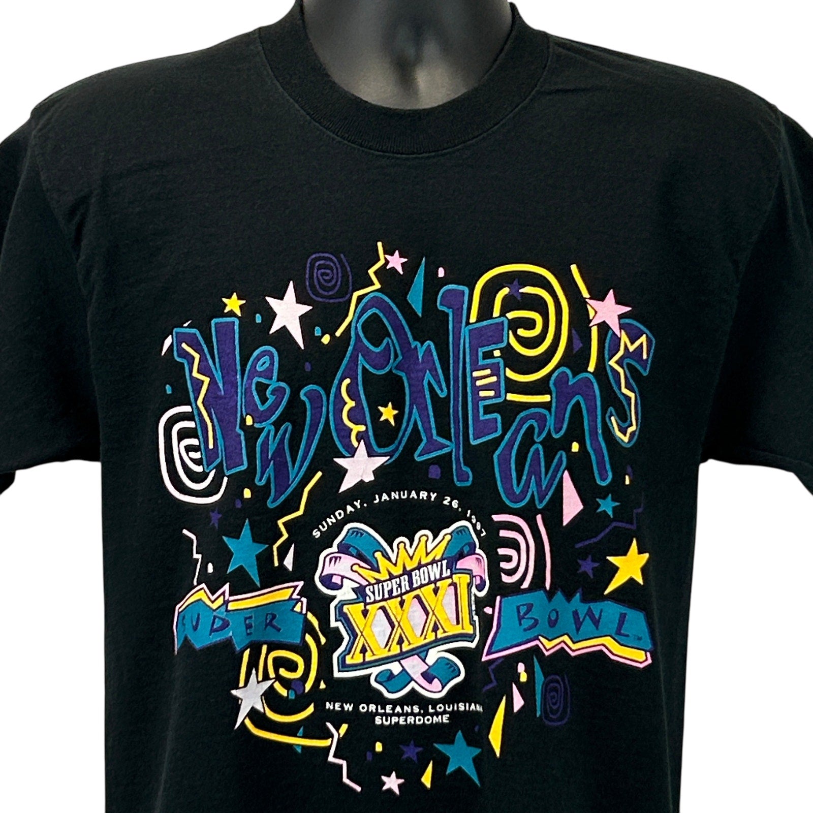 Vintage 90s Super Bowl XXXI T-Shirt Packers | Neon Vintage