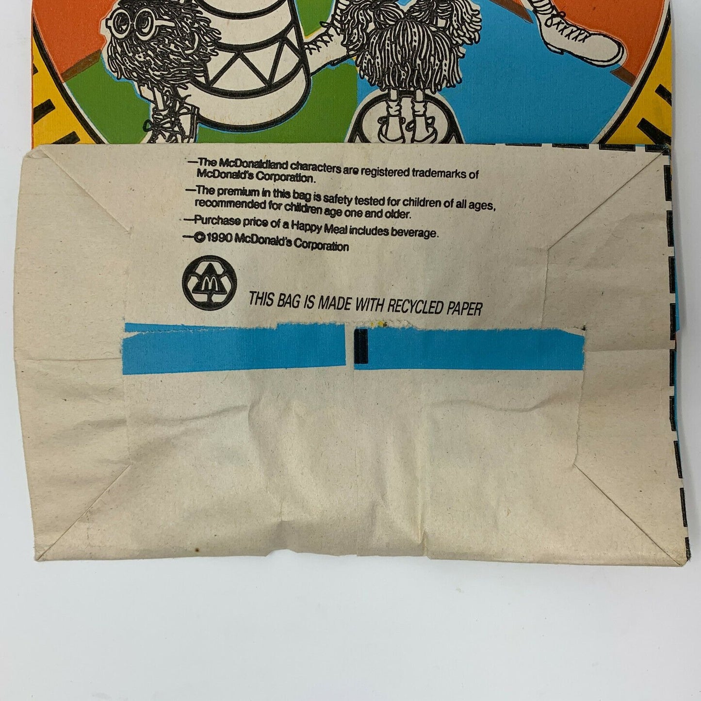 Vintage 90s McDonalds McDonaldland Circus Happy Meal 1 Bag and 3 Unopened Toys