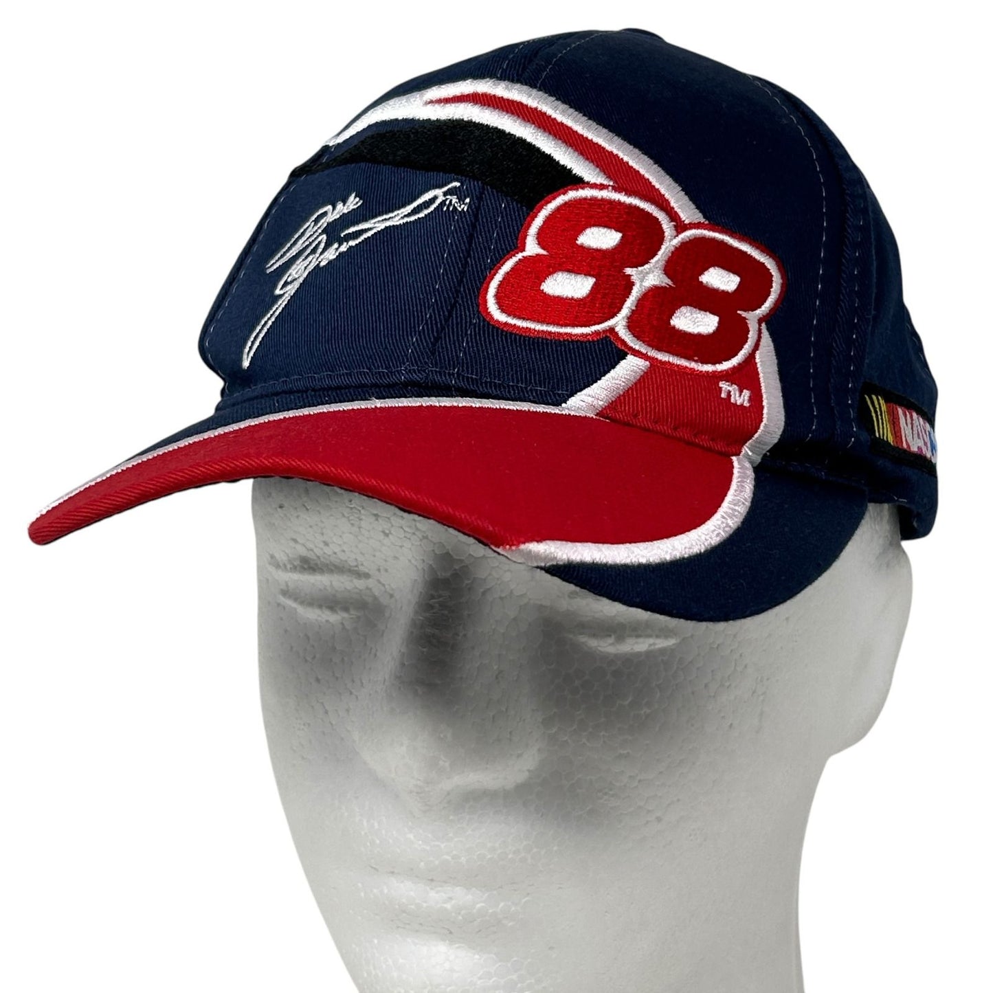 Vintage NASCAR Dale Jarrett Youth Hat Baseball Cap 88 Motorsports Snapback Blue - Neon Vintage