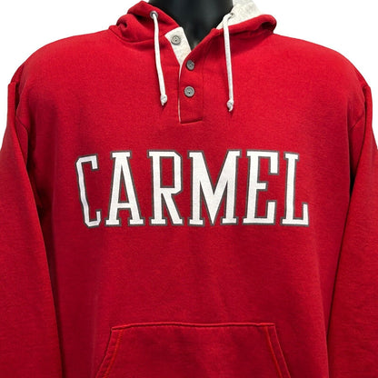 Vintage Carmel by the Sea Hoodie Medium California Hooded Sweatshirt Mens Red