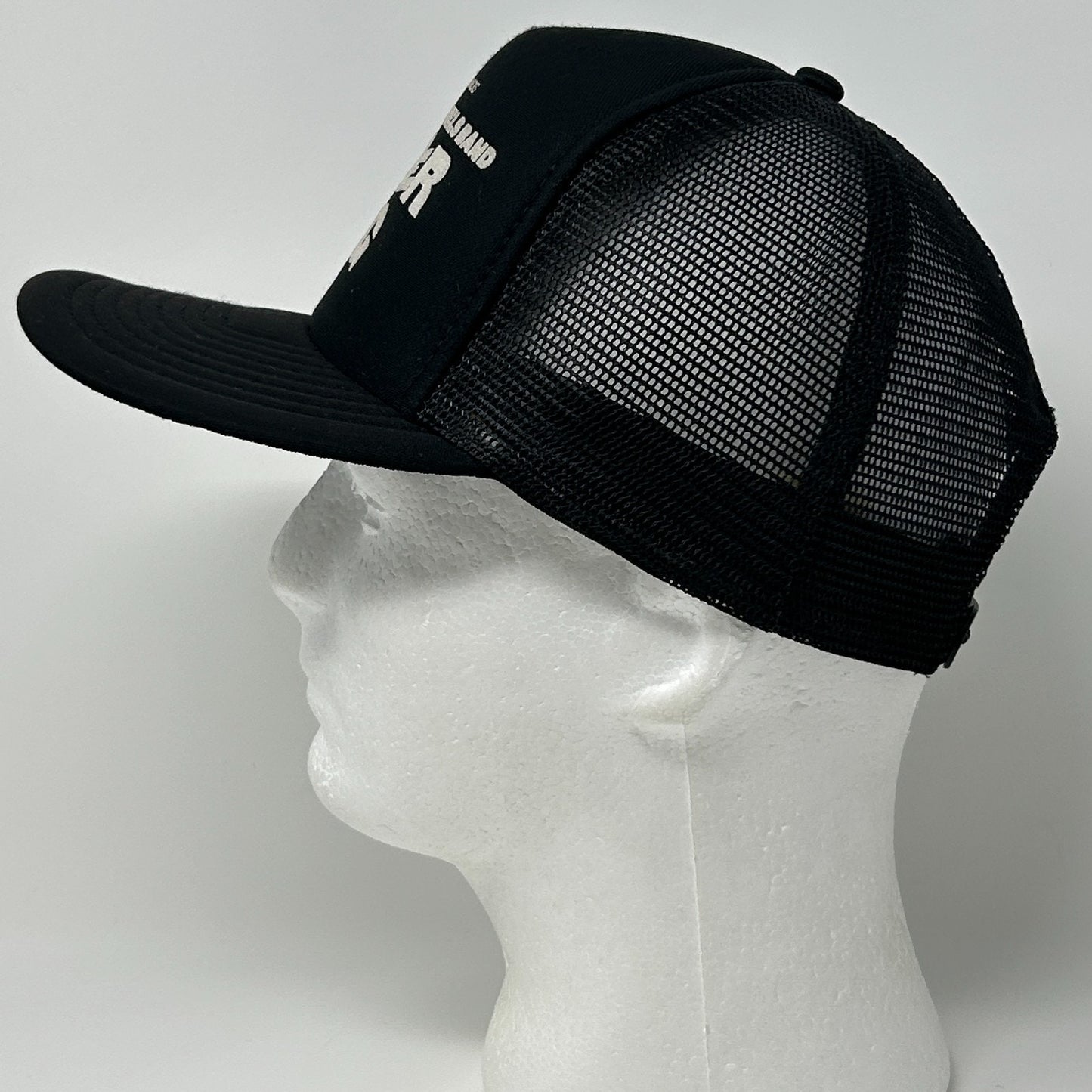 Vintage 80s Charlie Daniels Band Trucker Hat Cap Powder Keg Mesh Snapback Black