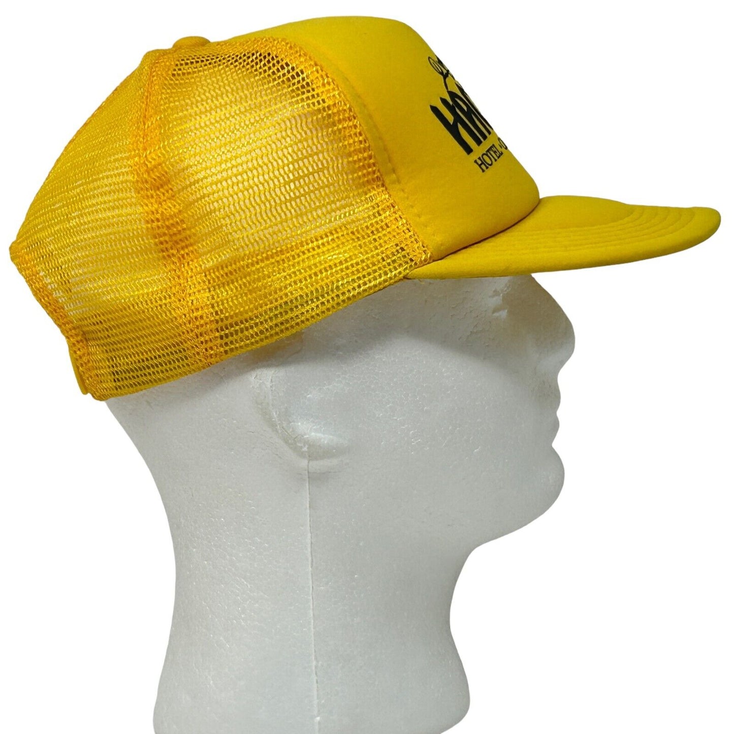 Hacienda Casino Vintage 90s Trucker Hat Las Vegas Yellow Snapback Baseball Cap