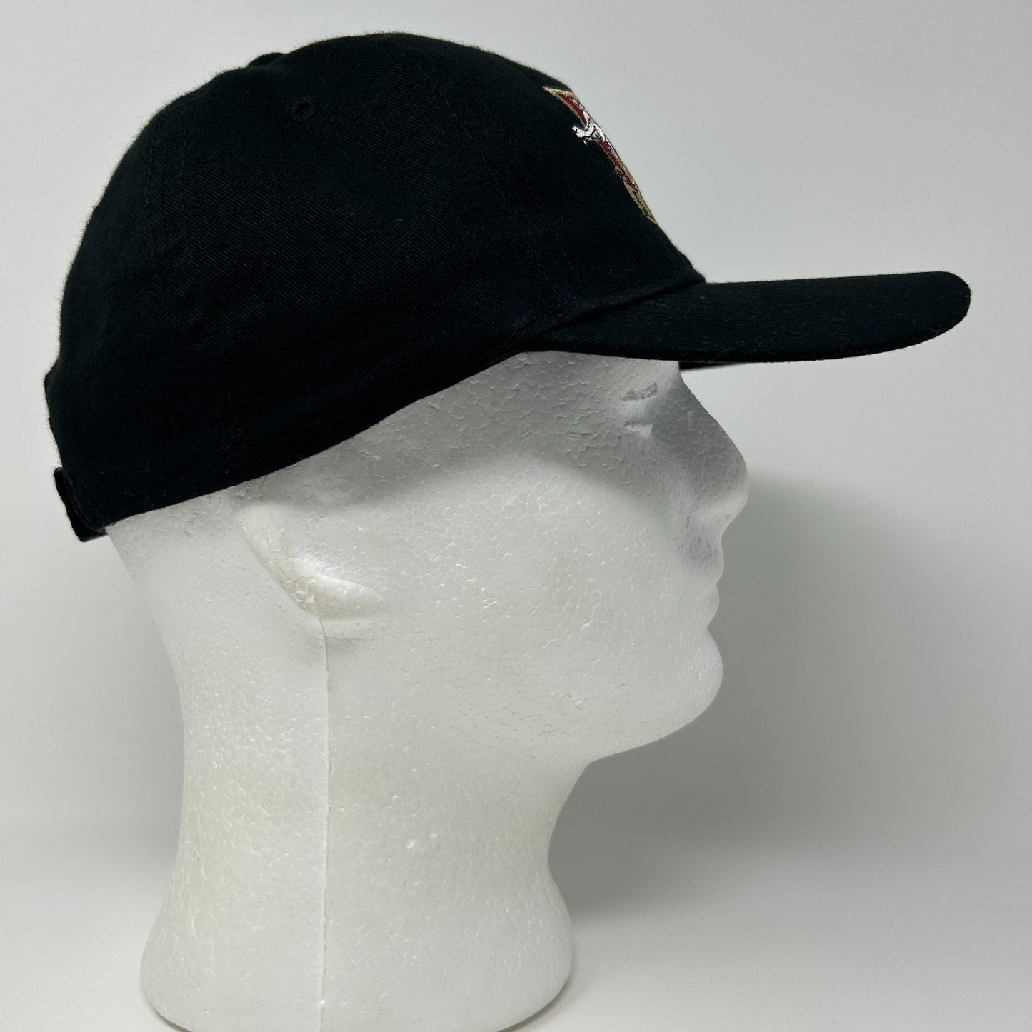 Vintage 90s AJ Foyt Enterprises Coyote Hat Baseball Cap Indy 500 Strapback Black