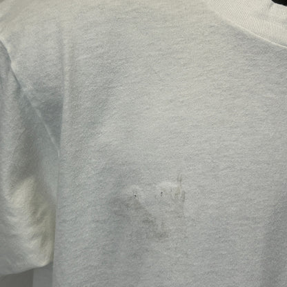 Vintage 90s Tans Etc Inc T Shirt Tanning Made in USA White Graphic Tee L Large