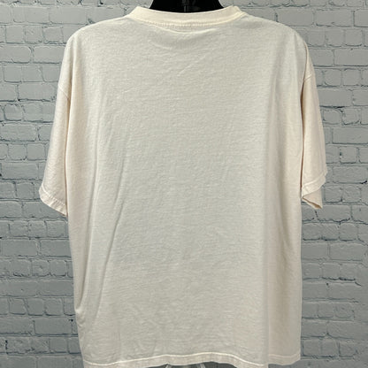 Vintage 90s Super Bowl XXXII T Shirt Denver Broncos NFL Starter Ivory XL X-Large