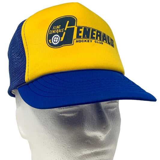 弗林特将军曲棍球俱乐部后扣卡车司机帽复古 80 年代网状棒球帽