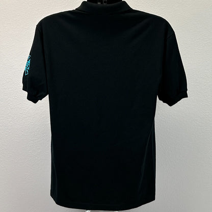 Vintage 90s IATSE Local 363 Nevada Polo Shirt Stagehand Union USA Black M Medium
