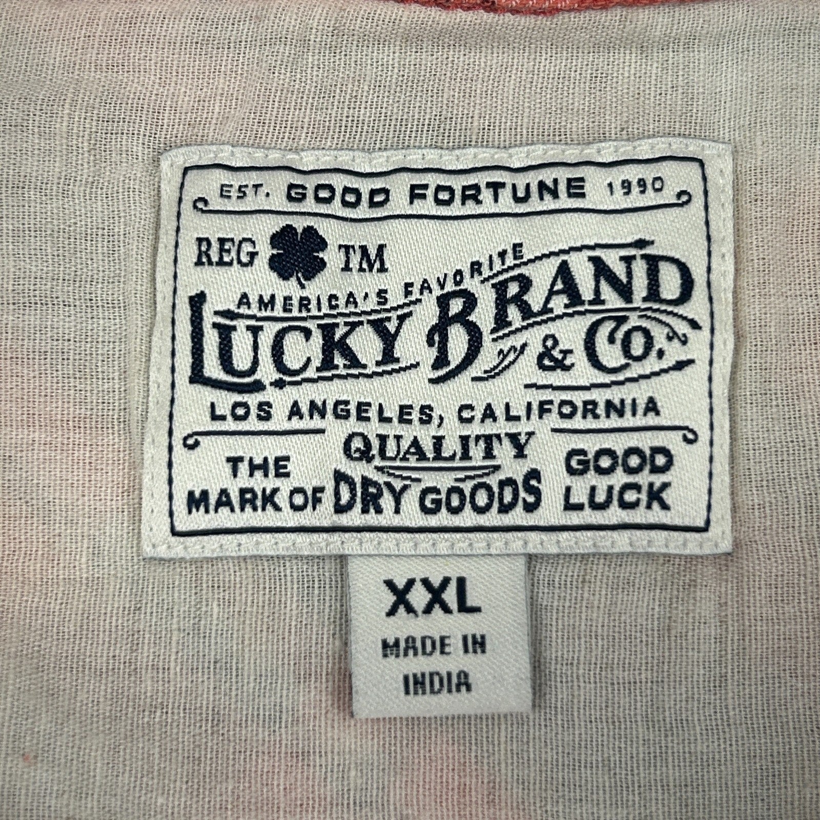 Lucky Brand Pearl Snap Button Front Shirt Red Plaid Western Short Sleeve 2XL XXL - Neon Vintage