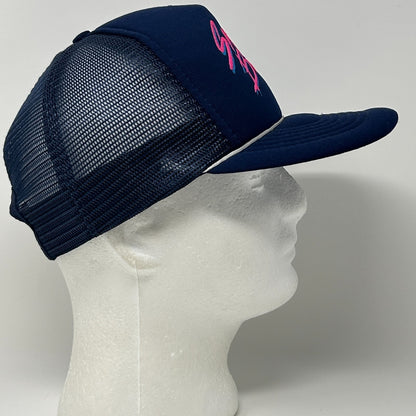 Vintage Sawyer Brown Trucker Hat Cap Blue Country Western Music Band Snapback