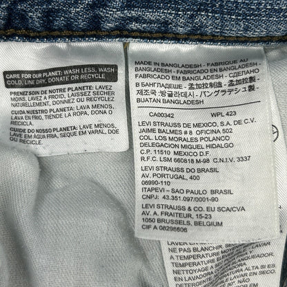 Levis 514 Straight Fit Jeans Distressed Levi Strauss Denim Blue Mens 32x32